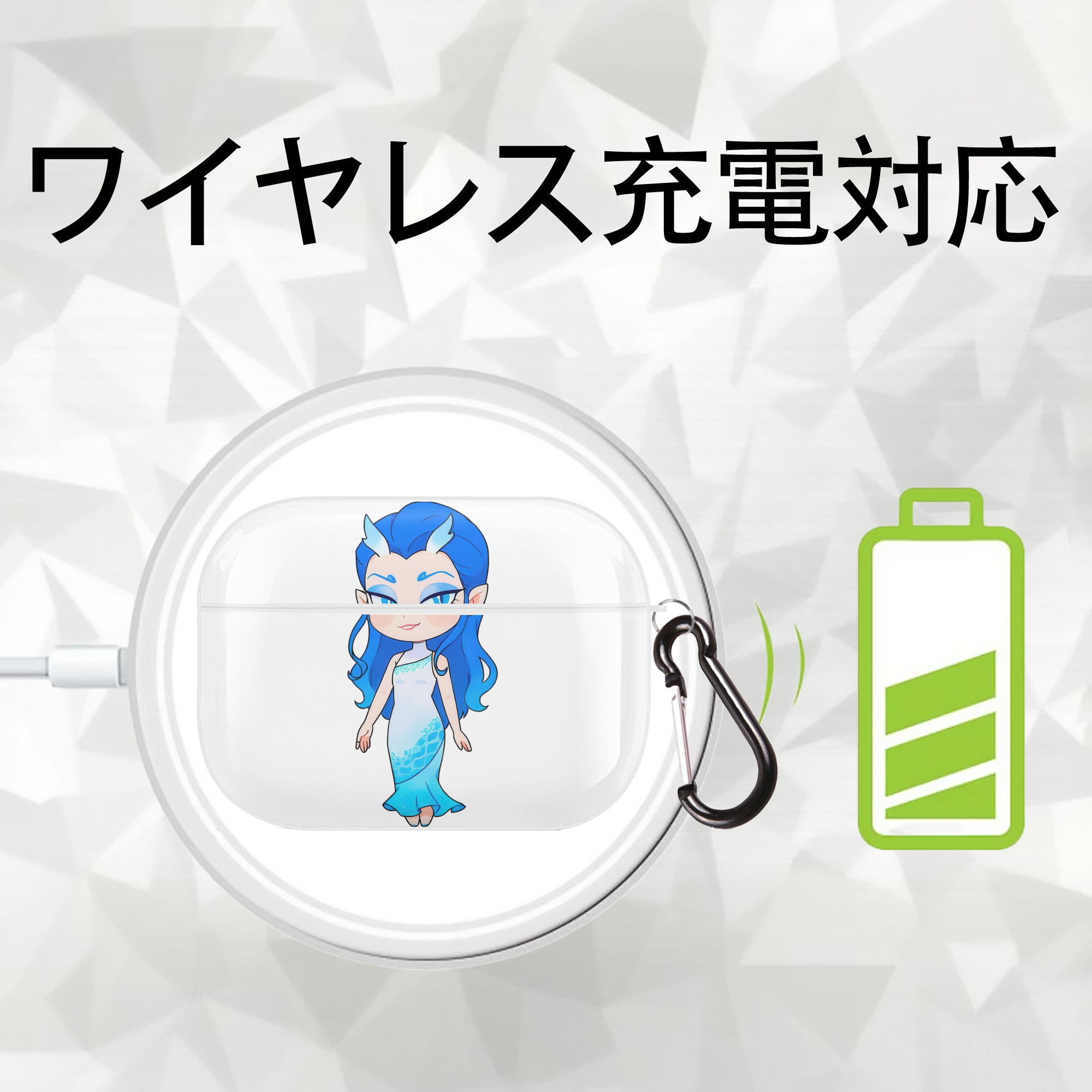 Ne Zha 2 ナタ 魔童の大暴れ 【AirPods Pro用】ハードシェル保護ケース 耐衝撃・防指紋・カラビナ付き商品仕様
