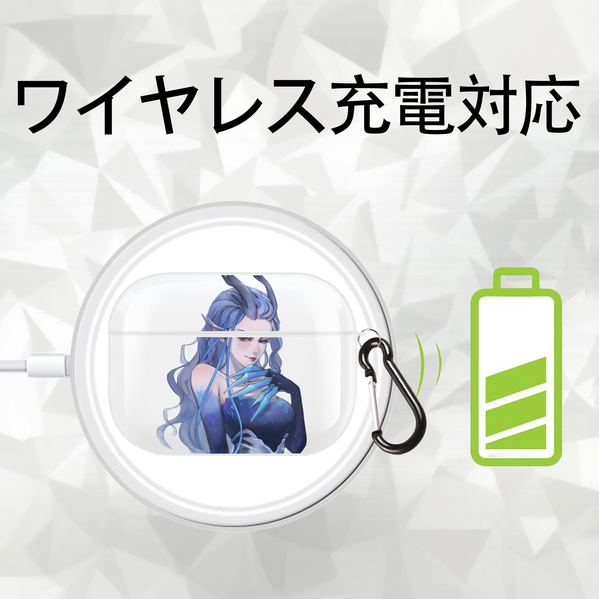 Ne Zha 2 ナタ 魔童の大暴れ 【AirPods Pro用】ハードシェル保護ケース 耐衝撃・防指紋・カラビナ付き商品仕様