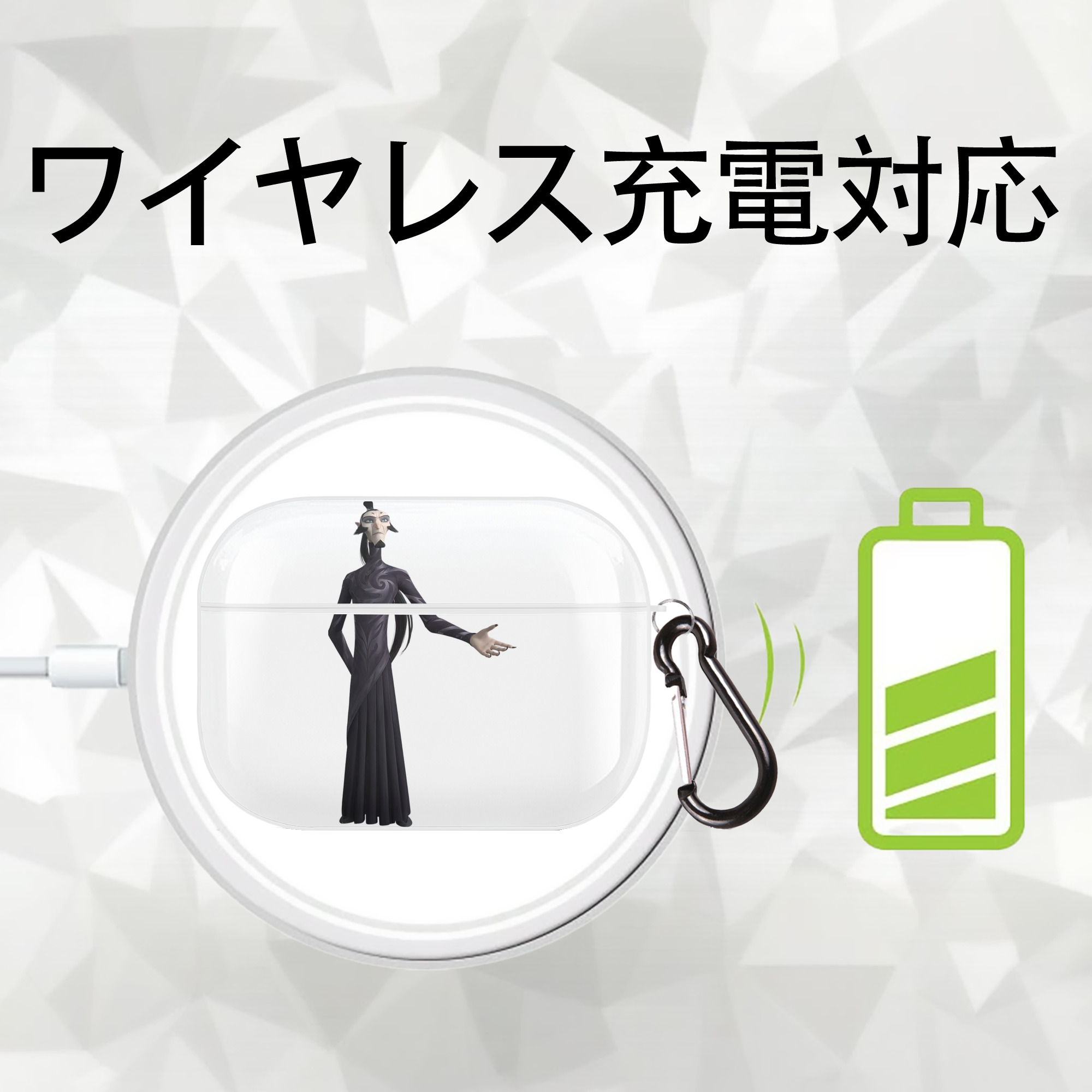 Ne Zha 2 ナタ 魔童の大暴れ 【AirPods Pro用】ハードシェル保護ケース 耐衝撃・防指紋・カラビナ付き商品仕様