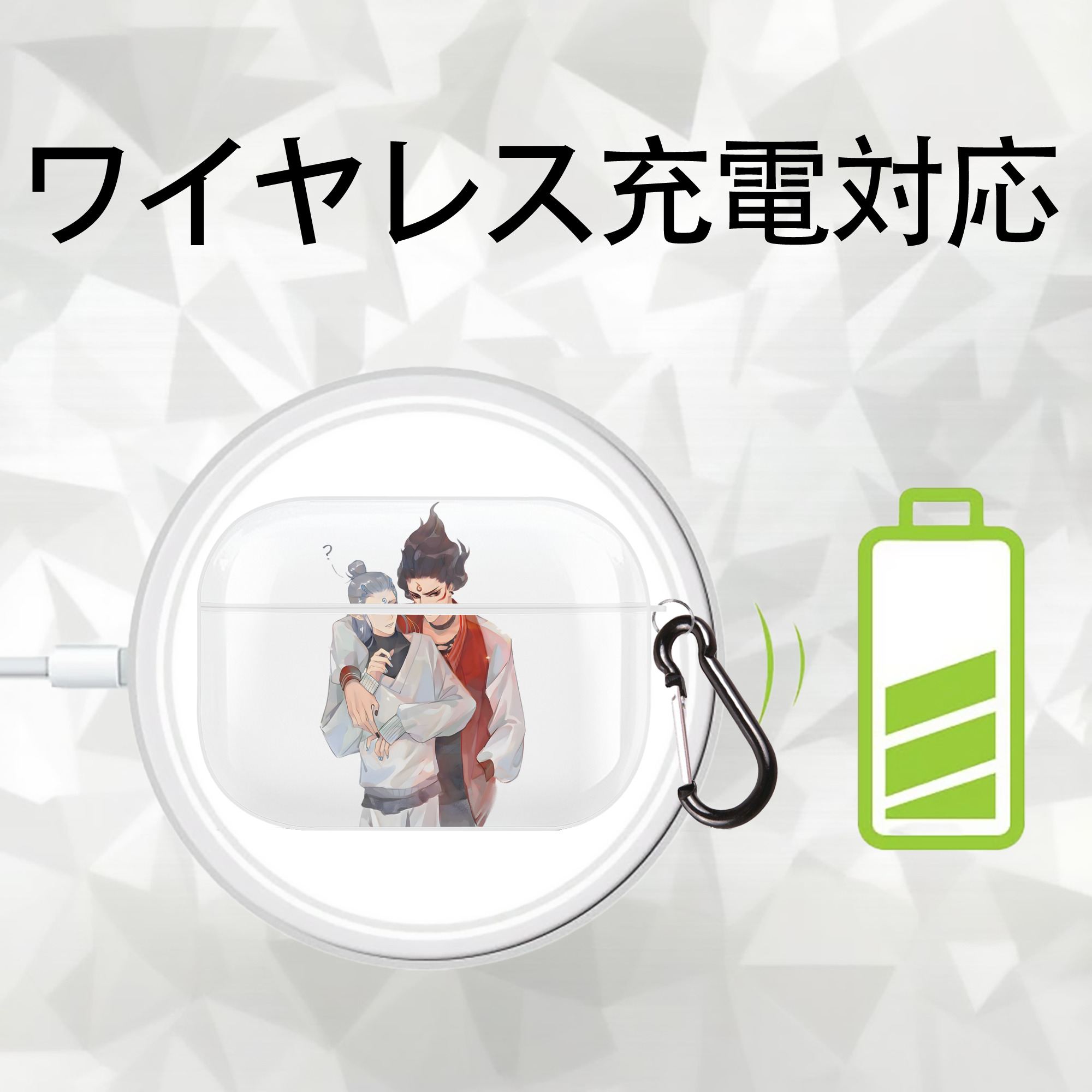 Ne Zha 2 ナタ 魔童の大暴れ 【AirPods Pro用】ハードシェル保護ケース 耐衝撃・防指紋・カラビナ付き商品仕様