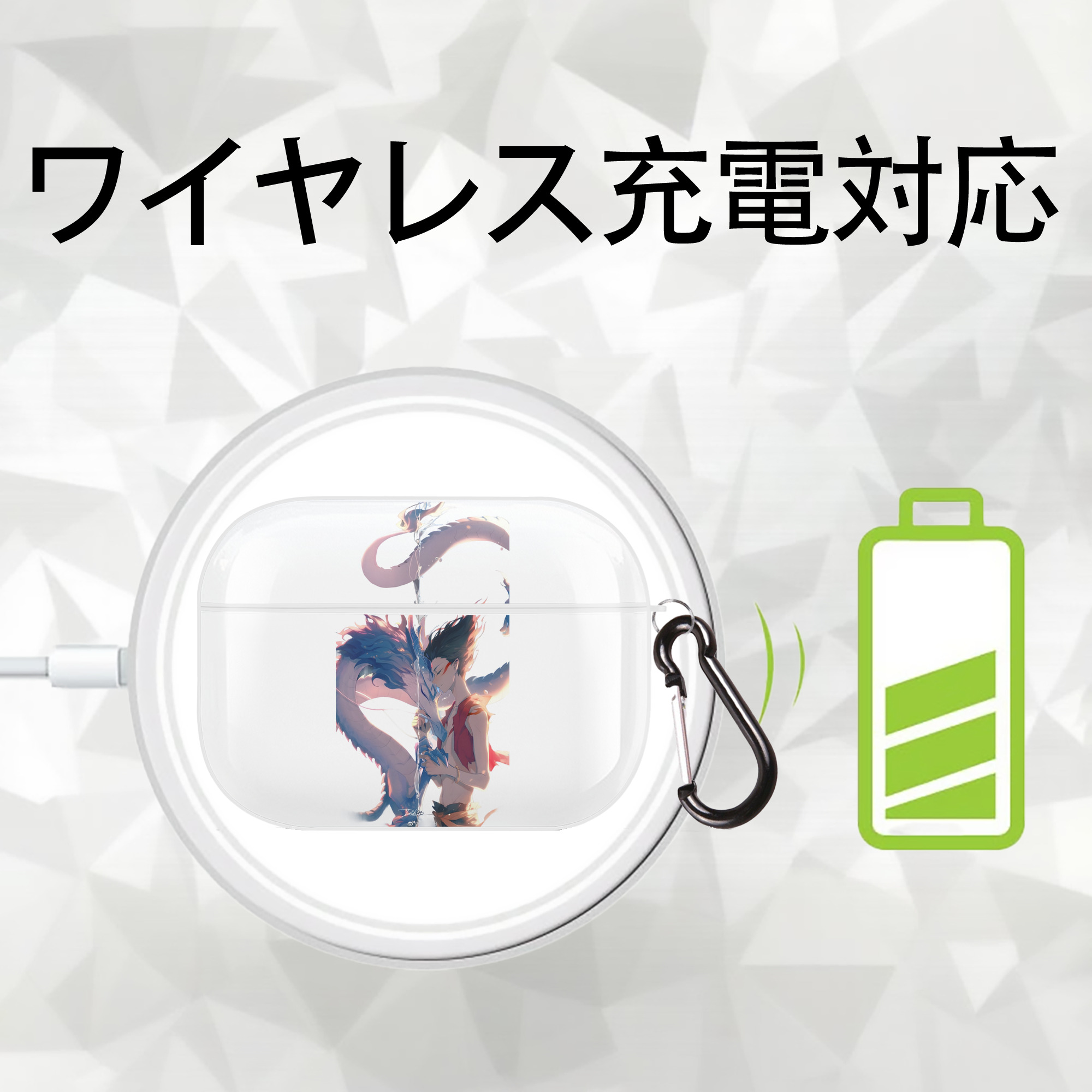 Ne Zha 2 ナタ 魔童の大暴れ 【AirPods Pro用】ハードシェル保護ケース 耐衝撃・防指紋・カラビナ付き商品仕様