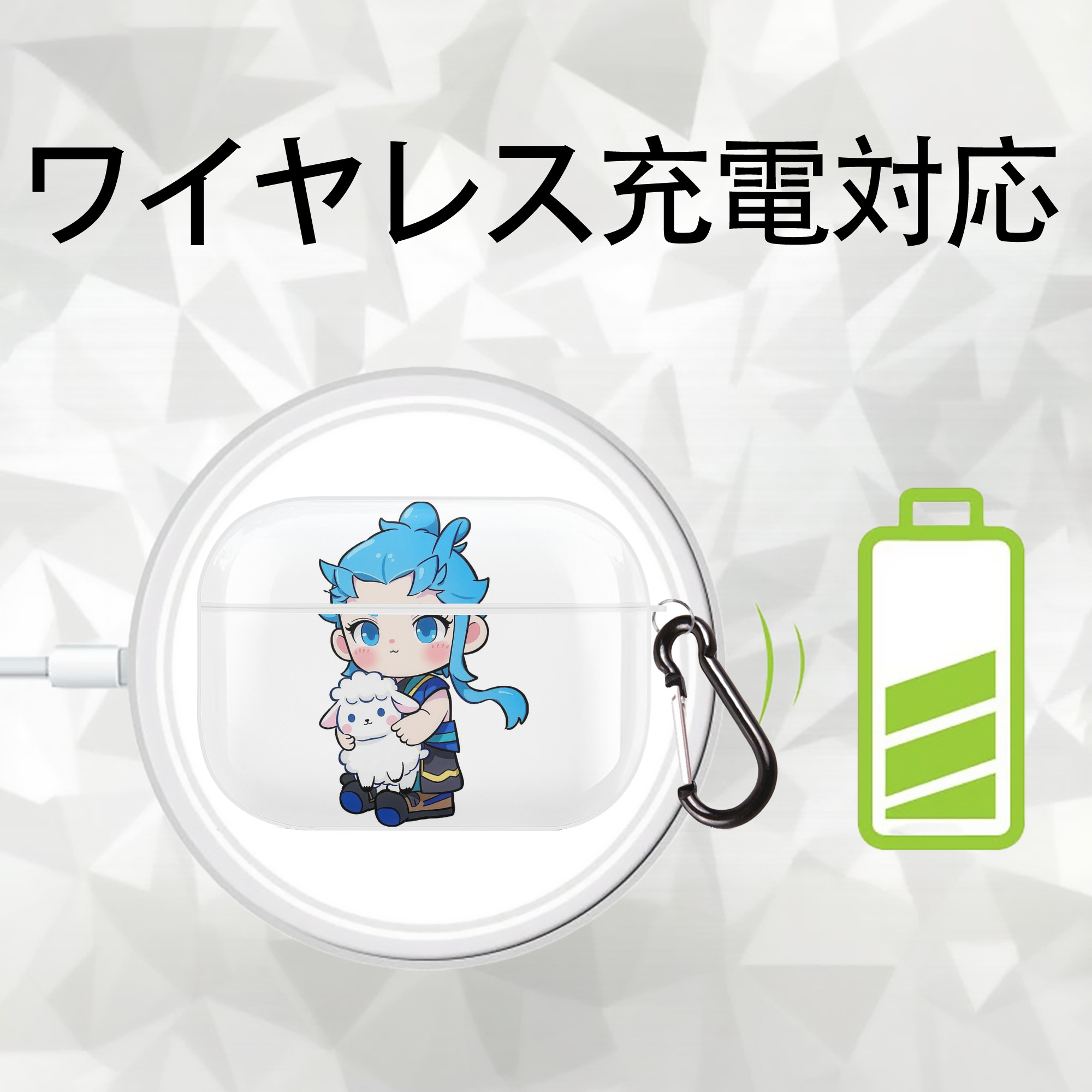 Ne Zha 2 ナタ 魔童の大暴れ 【AirPods Pro用】ハードシェル保護ケース 耐衝撃・防指紋・カラビナ付き商品仕様