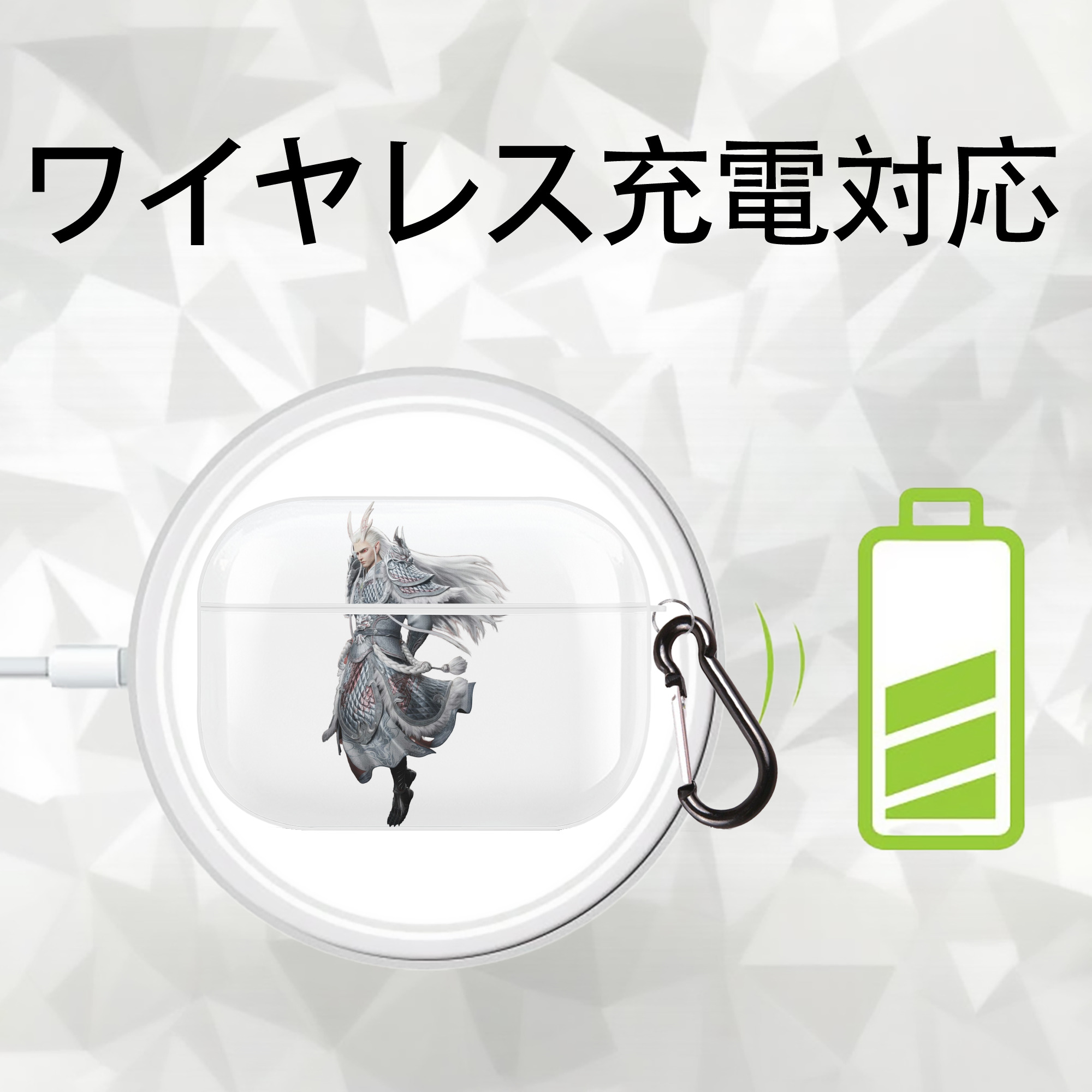 Ne Zha 2 ナタ 魔童の大暴れ 【AirPods Pro用】ハードシェル保護ケース 耐衝撃・防指紋・カラビナ付き商品仕様