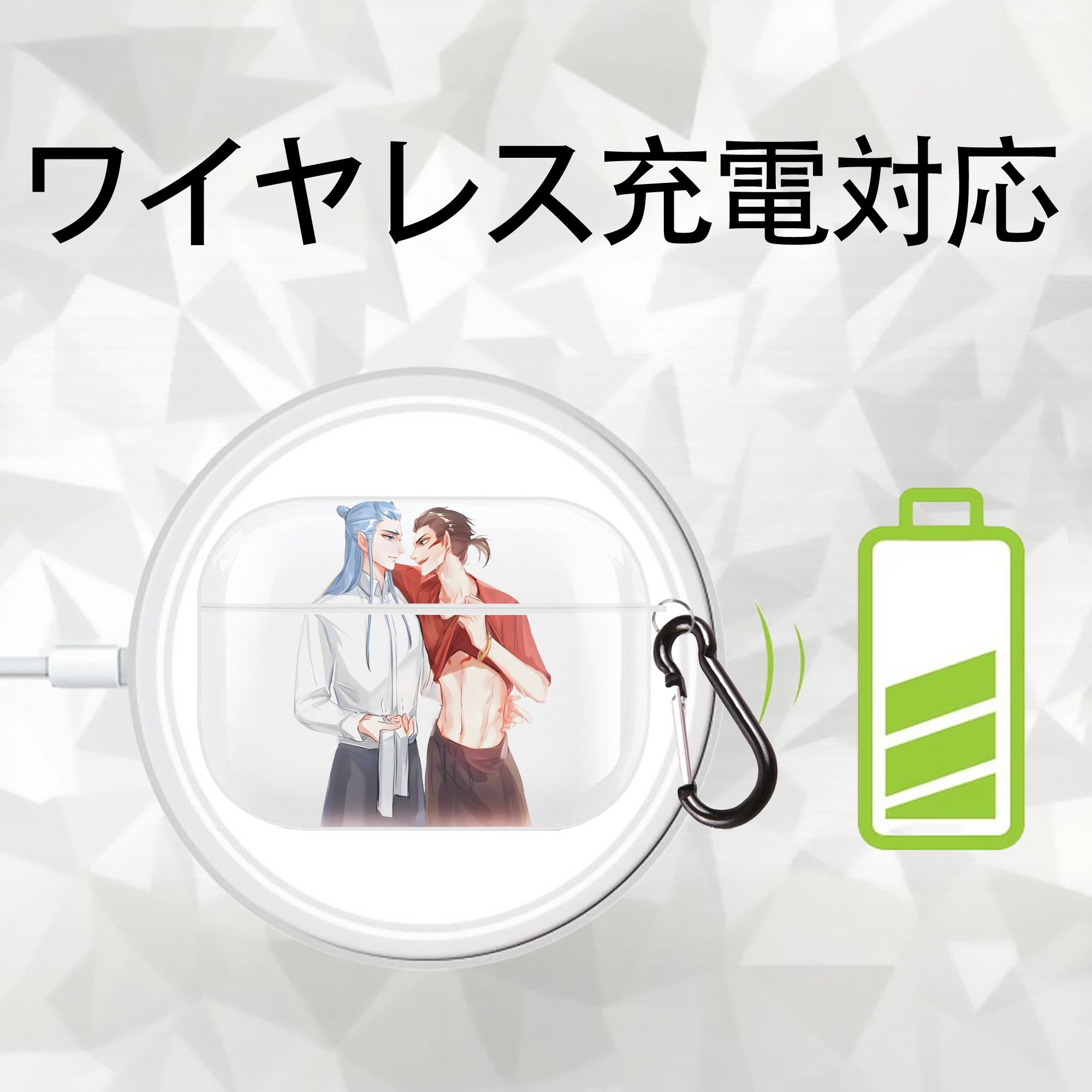 Ne Zha 2 ナタ 魔童の大暴れ 【AirPods Pro用】ハードシェル保護ケース 耐衝撃・防指紋・カラビナ付き商品仕様
