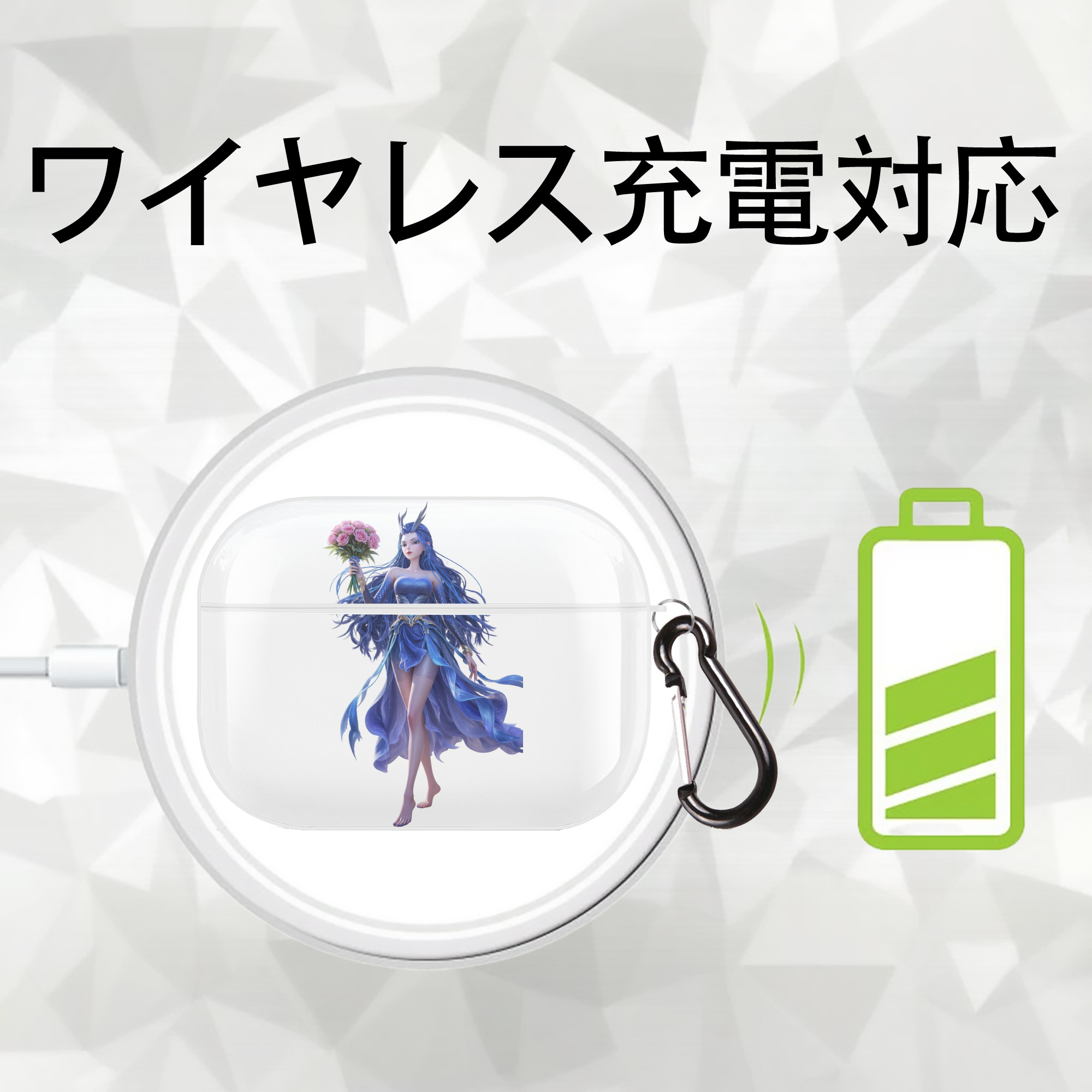 Ne Zha 2 ナタ 魔童の大暴れ 【AirPods Pro用】ハードシェル保護ケース 耐衝撃・防指紋・カラビナ付き商品仕様