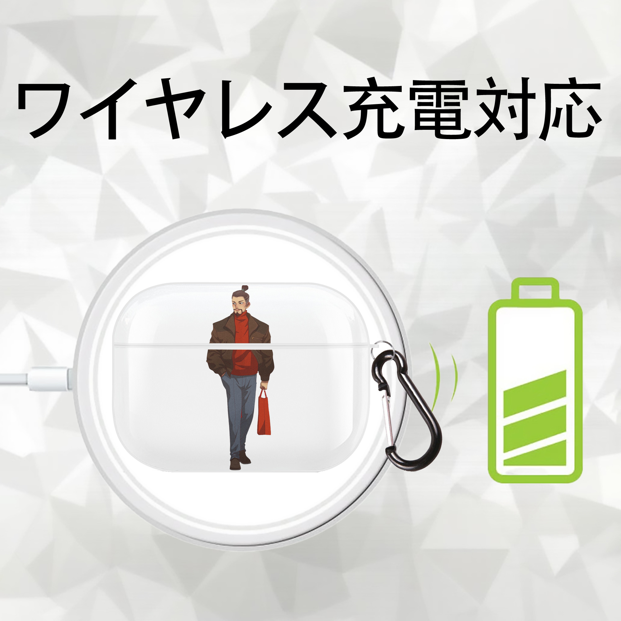 Ne Zha 2 ナタ 魔童の大暴れ 【AirPods Pro用】ハードシェル保護ケース 耐衝撃・防指紋・カラビナ付き商品仕様