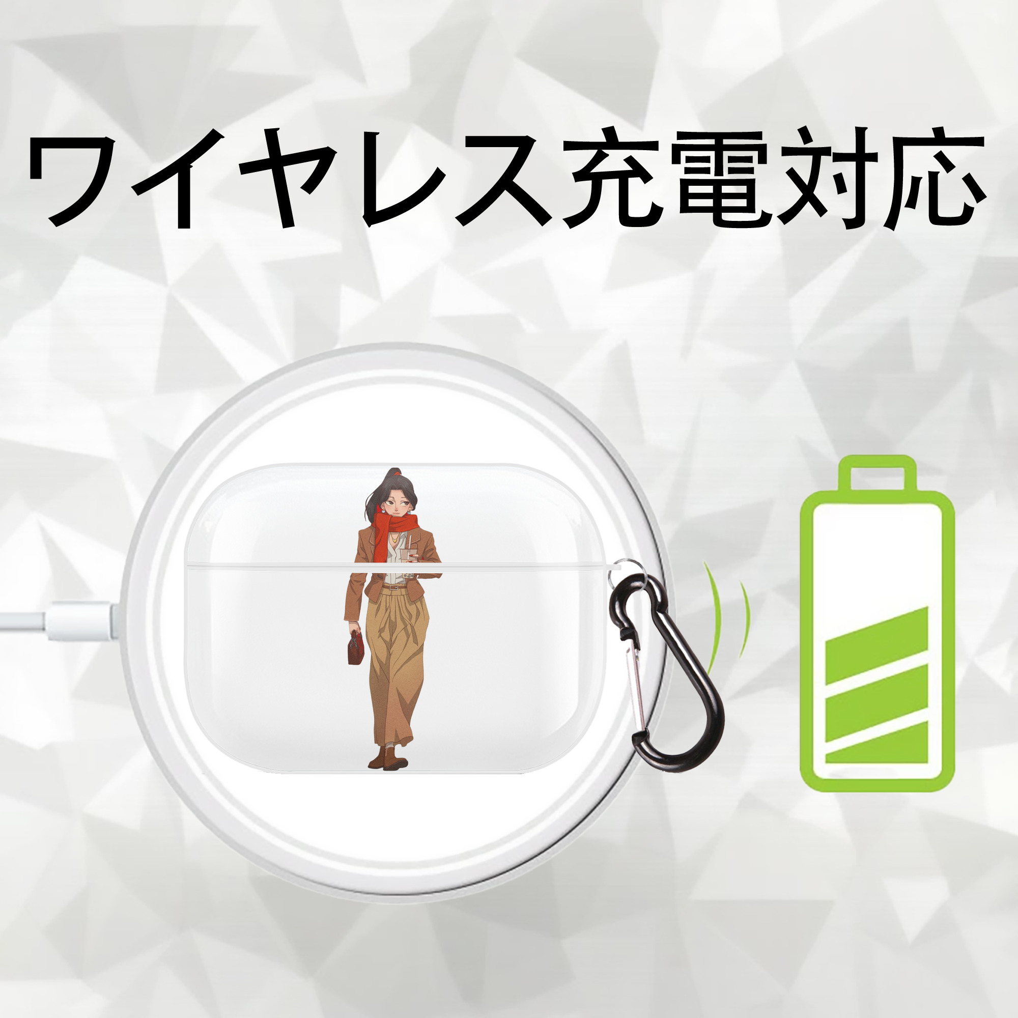 Ne Zha 2 ナタ 魔童の大暴れ 【AirPods Pro用】ハードシェル保護ケース 耐衝撃・防指紋・カラビナ付き商品仕様
