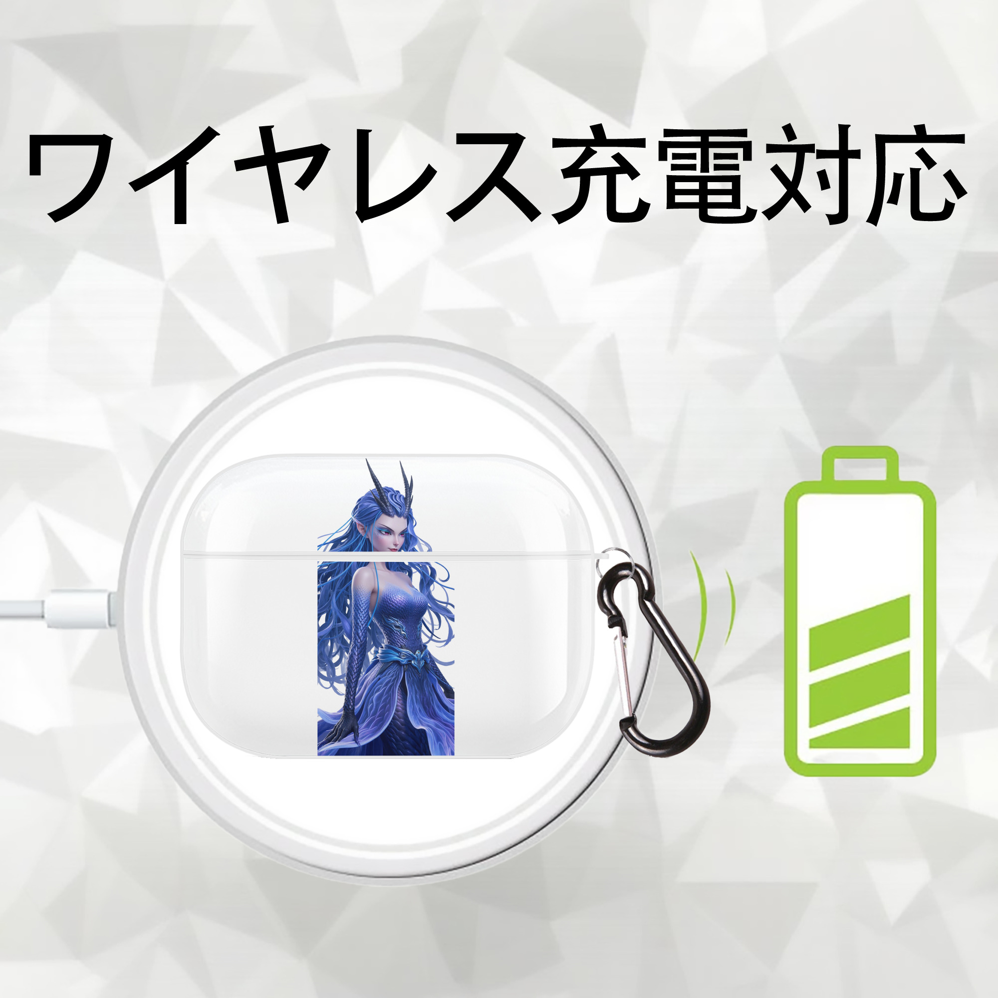 Ne Zha 2 ナタ 魔童の大暴れ 【AirPods Pro用】ハードシェル保護ケース 耐衝撃・防指紋・カラビナ付き商品仕様