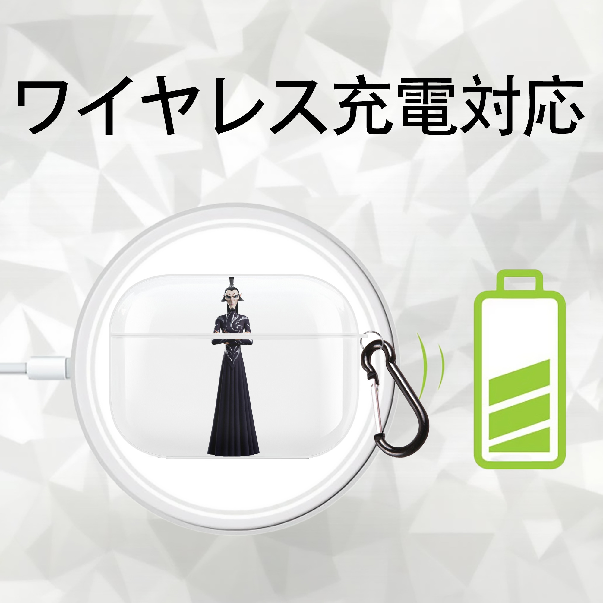 Ne Zha 2 ナタ 魔童の大暴れ 【AirPods Pro用】ハードシェル保護ケース 耐衝撃・防指紋・カラビナ付き商品仕様