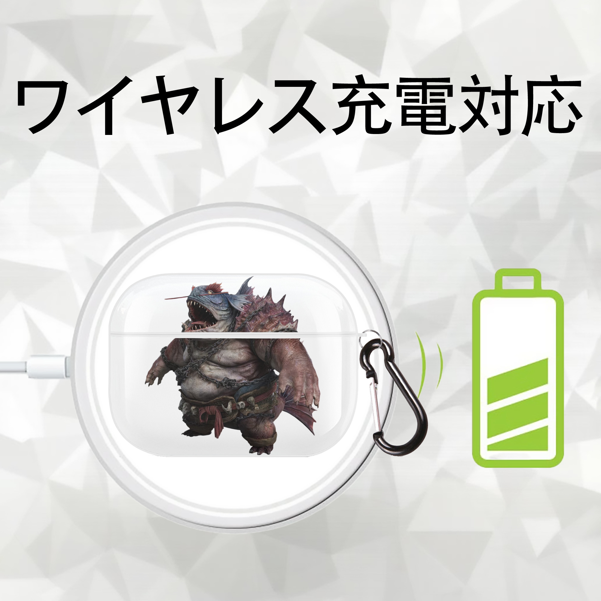 Ne Zha 2 ナタ 魔童の大暴れ 【AirPods Pro用】ハードシェル保護ケース 耐衝撃・防指紋・カラビナ付き商品仕様