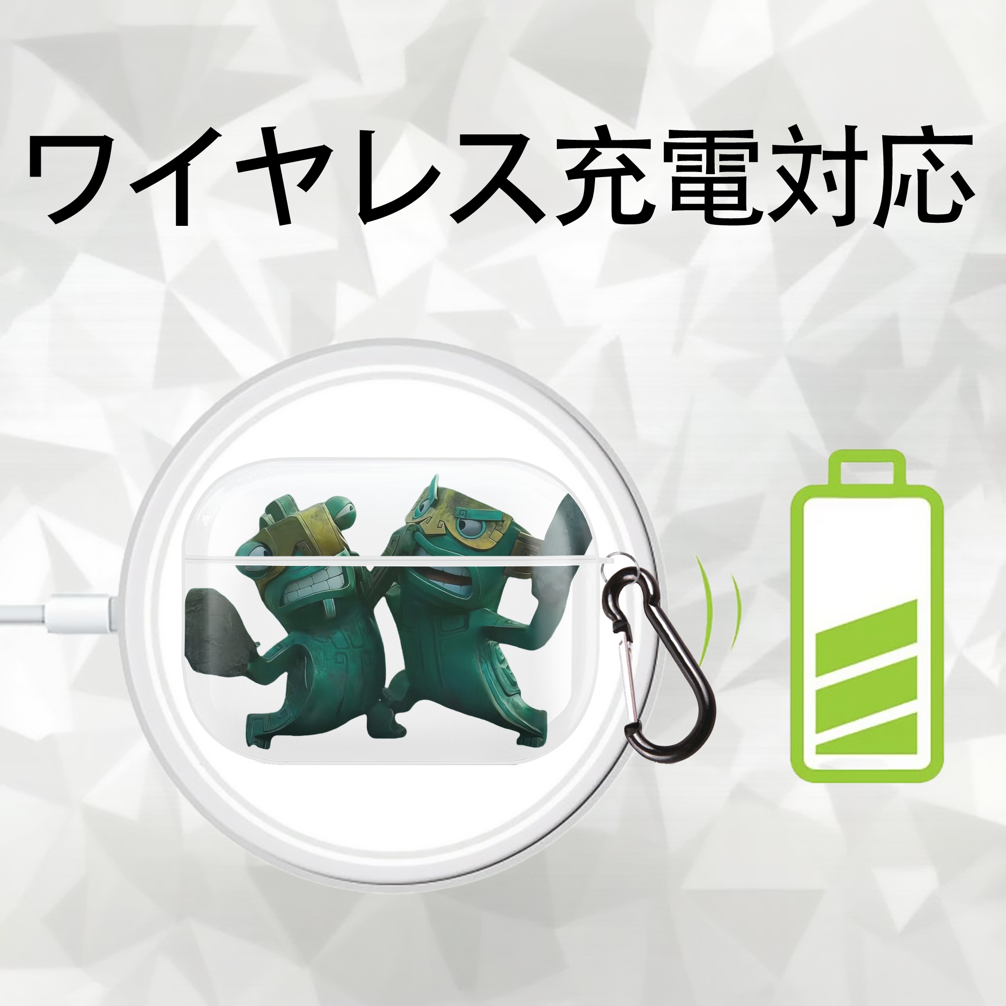 Ne Zha 2 ナタ 魔童の大暴れ 【AirPods Pro用】ハードシェル保護ケース 耐衝撃・防指紋・カラビナ付き商品仕様