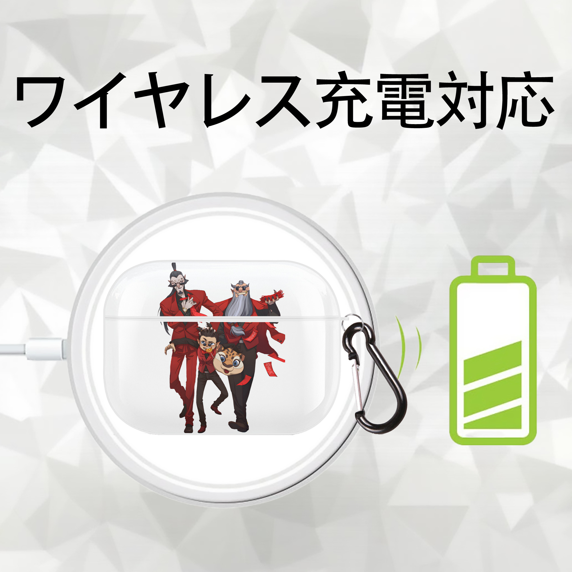 Ne Zha 2 ナタ 魔童の大暴れ 【AirPods Pro用】ハードシェル保護ケース 耐衝撃・防指紋・カラビナ付き商品仕様