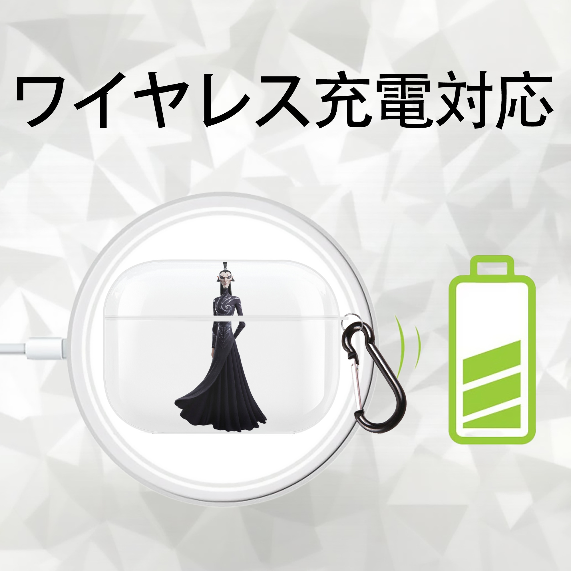 Ne Zha 2 ナタ 魔童の大暴れ 【AirPods Pro用】ハードシェル保護ケース 耐衝撃・防指紋・カラビナ付き商品仕様