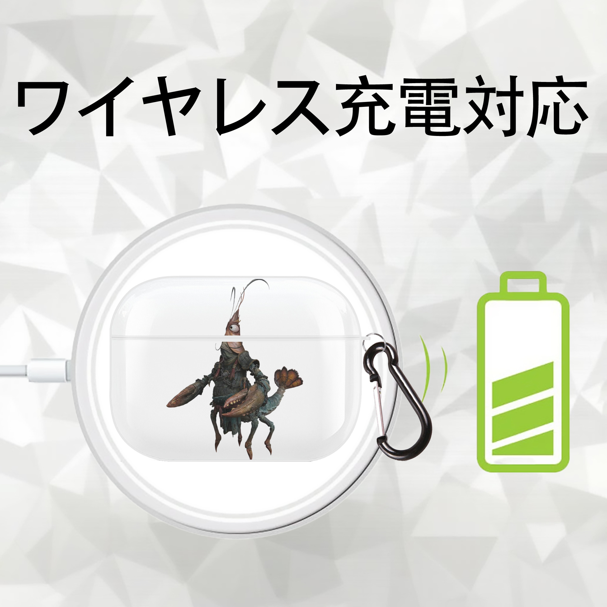 Ne Zha 2 ナタ 魔童の大暴れ 【AirPods Pro用】ハードシェル保護ケース 耐衝撃・防指紋・カラビナ付き商品仕様