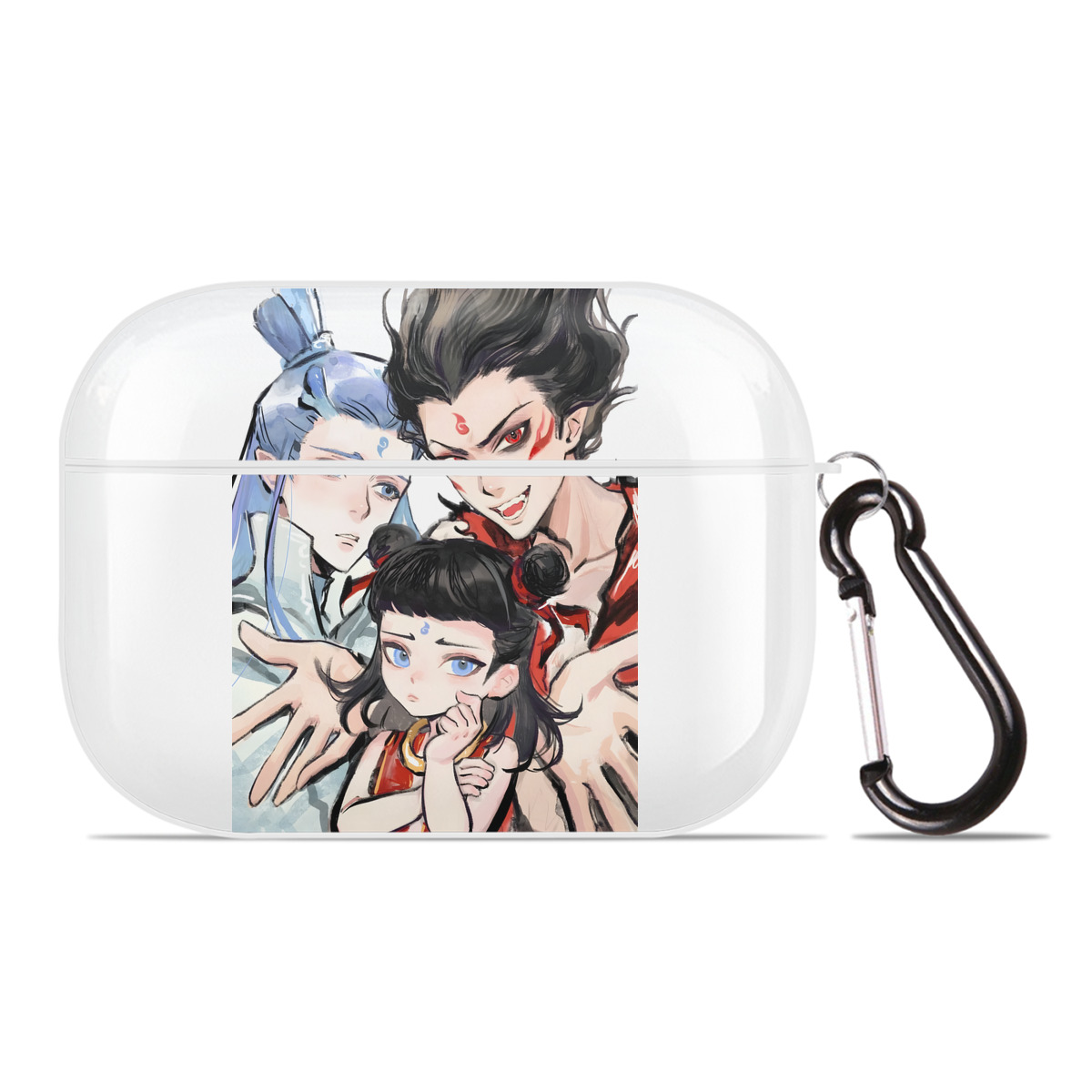 （画像用） Ne Zha 2 ナタ 魔童の大暴れ 【AirPods Pro用】ハードシェル保護ケース 耐衝撃・防指紋・カラビナ付き商品仕様