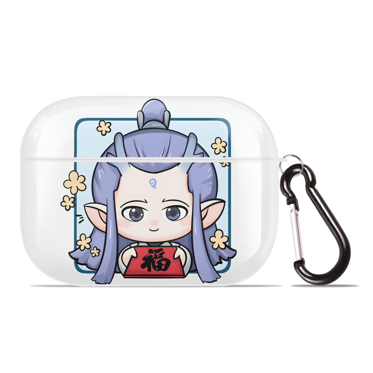 （画像用） Ne Zha 2 ナタ 魔童の大暴れ 【AirPods Pro用】ハードシェル保護ケース 耐衝撃・防指紋・カラビナ付き商品仕様