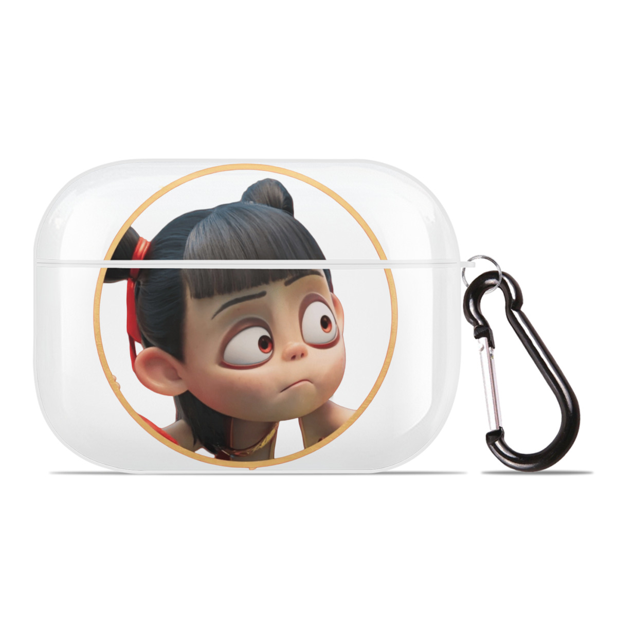 （画像用） Ne Zha 2 ナタ 魔童の大暴れ 【AirPods Pro用】ハードシェル保護ケース 耐衝撃・防指紋・カラビナ付き商品仕様