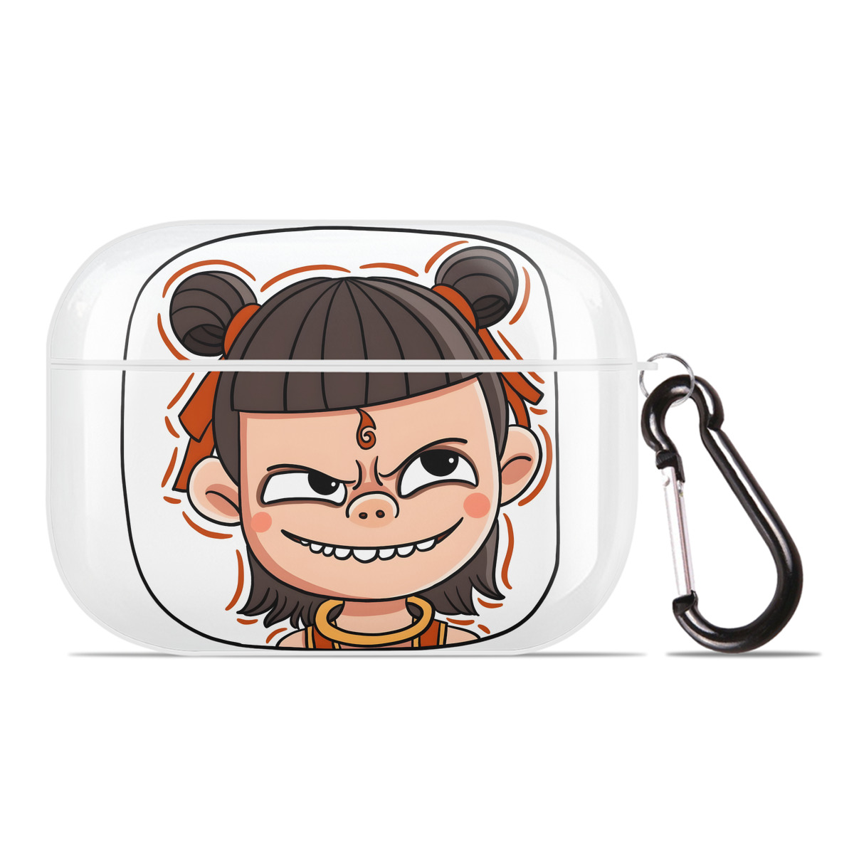 （画像用） Ne Zha 2 ナタ 魔童の大暴れ 【AirPods Pro用】ハードシェル保護ケース 耐衝撃・防指紋・カラビナ付き商品仕様