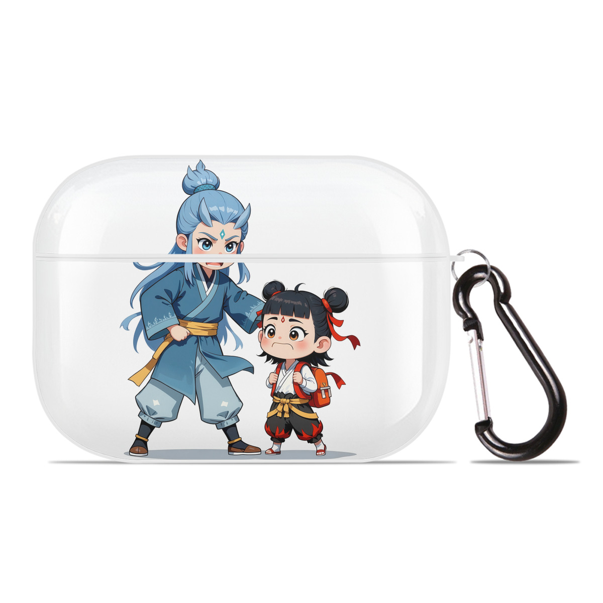 （画像用） Ne Zha 2 ナタ 魔童の大暴れ 【AirPods Pro用】ハードシェル保護ケース 耐衝撃・防指紋・カラビナ付き商品仕様