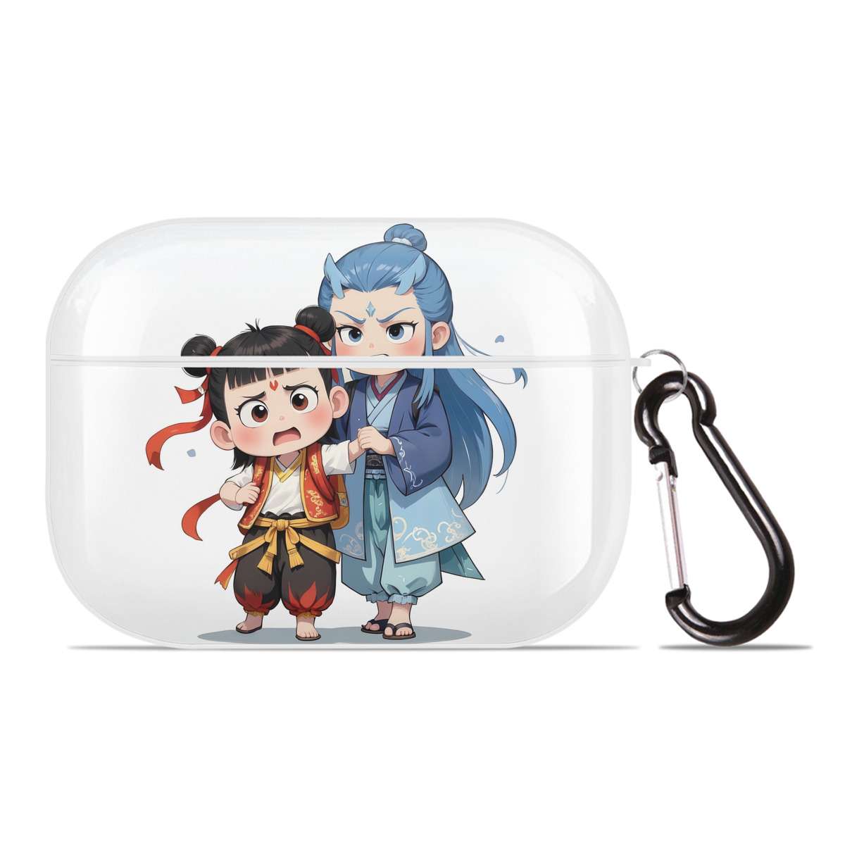（画像用） Ne Zha 2 ナタ 魔童の大暴れ 【AirPods Pro用】ハードシェル保護ケース 耐衝撃・防指紋・カラビナ付き商品仕様