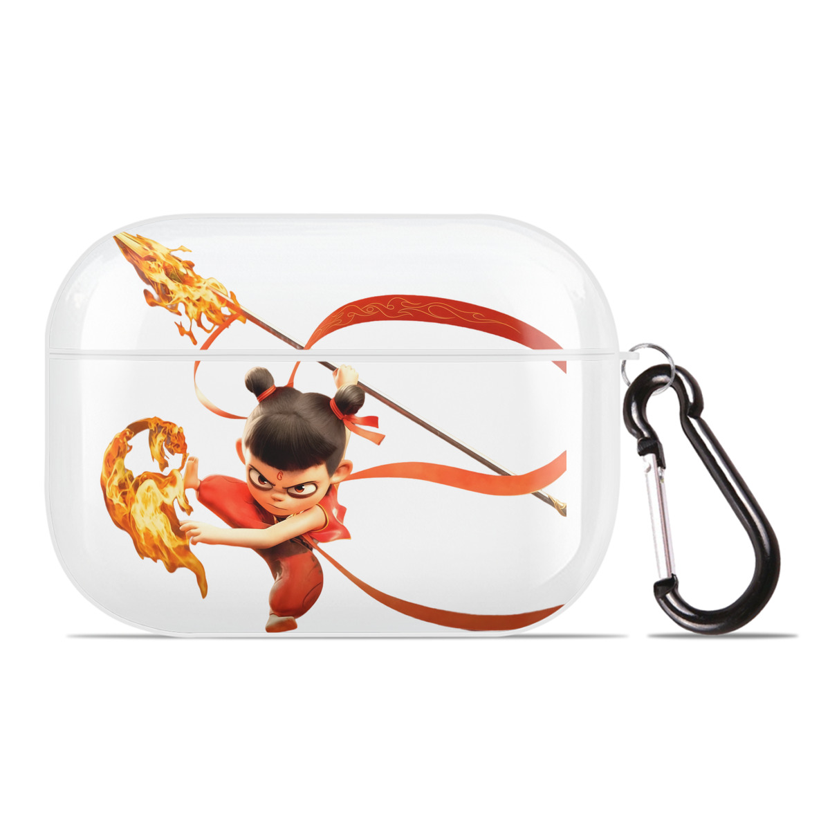 （画像用） Ne Zha 2 ナタ 魔童の大暴れ 【AirPods Pro用】ハードシェル保護ケース 耐衝撃・防指紋・カラビナ付き商品仕様
