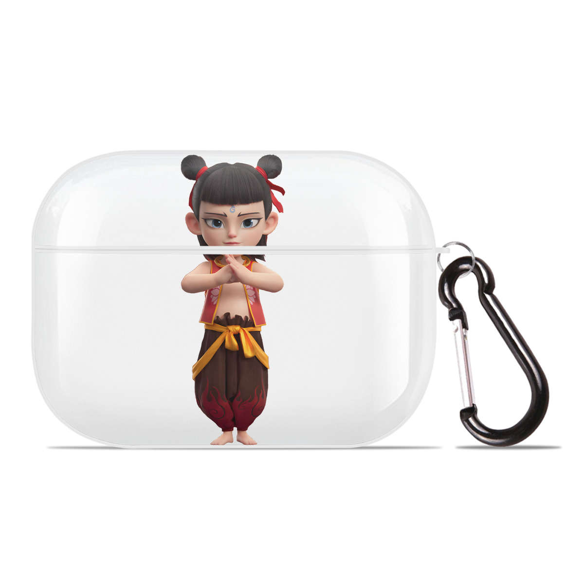 （画像用） Ne Zha 2 ナタ 魔童の大暴れ 【AirPods Pro用】ハードシェル保護ケース 耐衝撃・防指紋・カラビナ付き商品仕様
