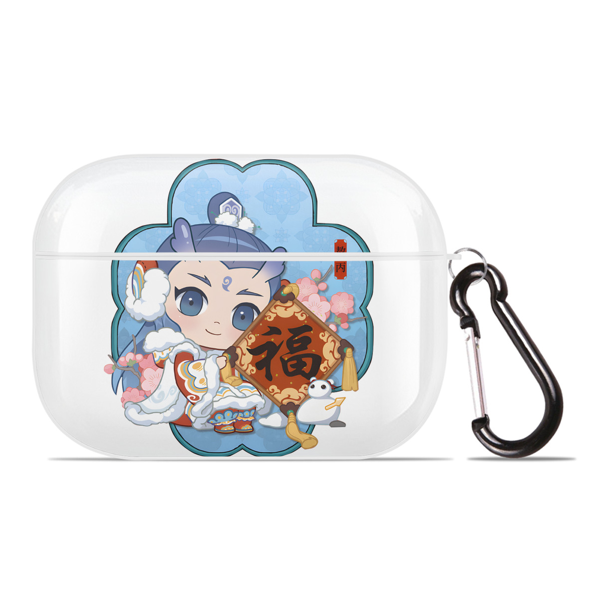 （画像用） Ne Zha 2 ナタ 魔童の大暴れ 【AirPods Pro用】ハードシェル保護ケース 耐衝撃・防指紋・カラビナ付き商品仕様
