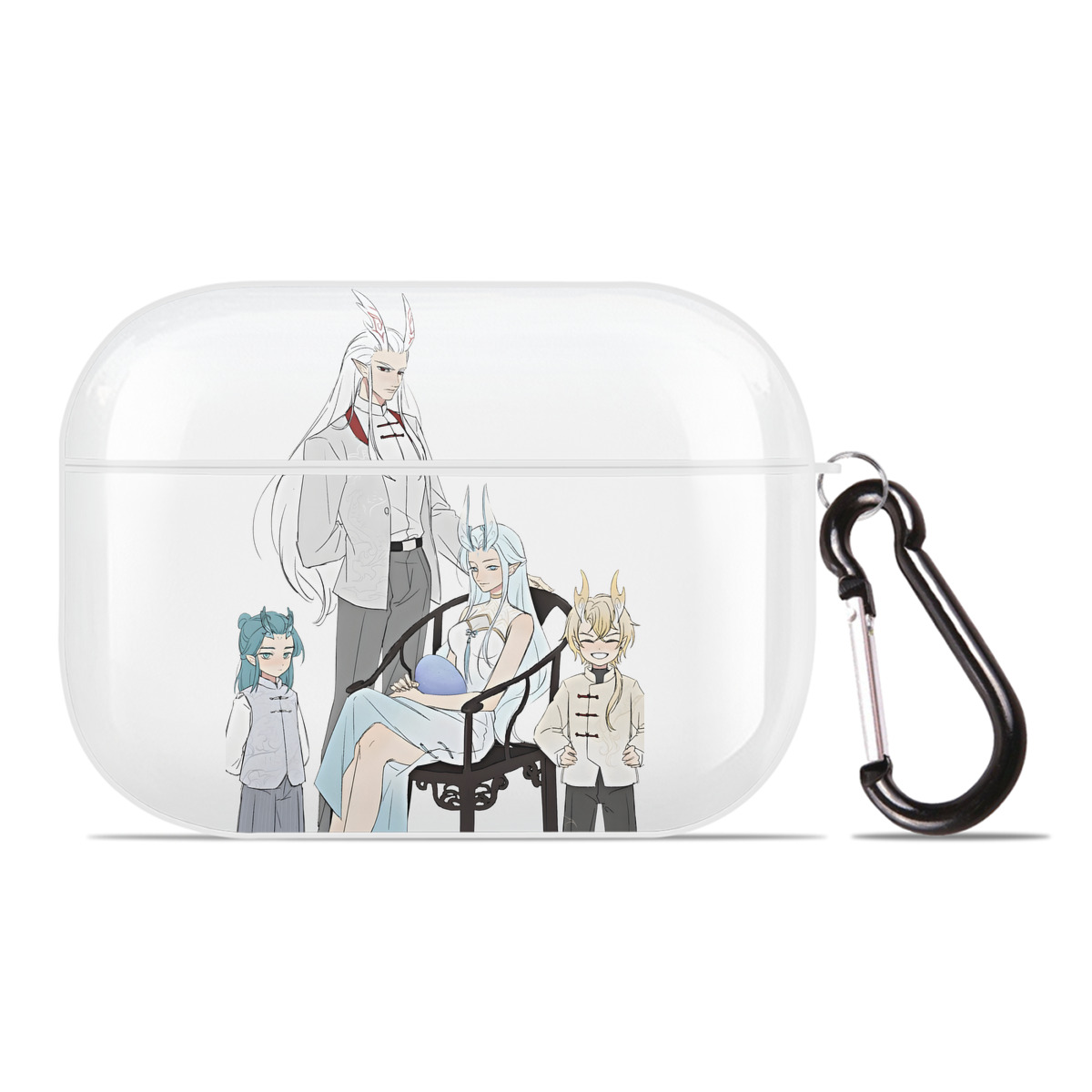（画像用） Ne Zha 2 ナタ 魔童の大暴れ 【AirPods Pro用】ハードシェル保護ケース 耐衝撃・防指紋・カラビナ付き商品仕様
