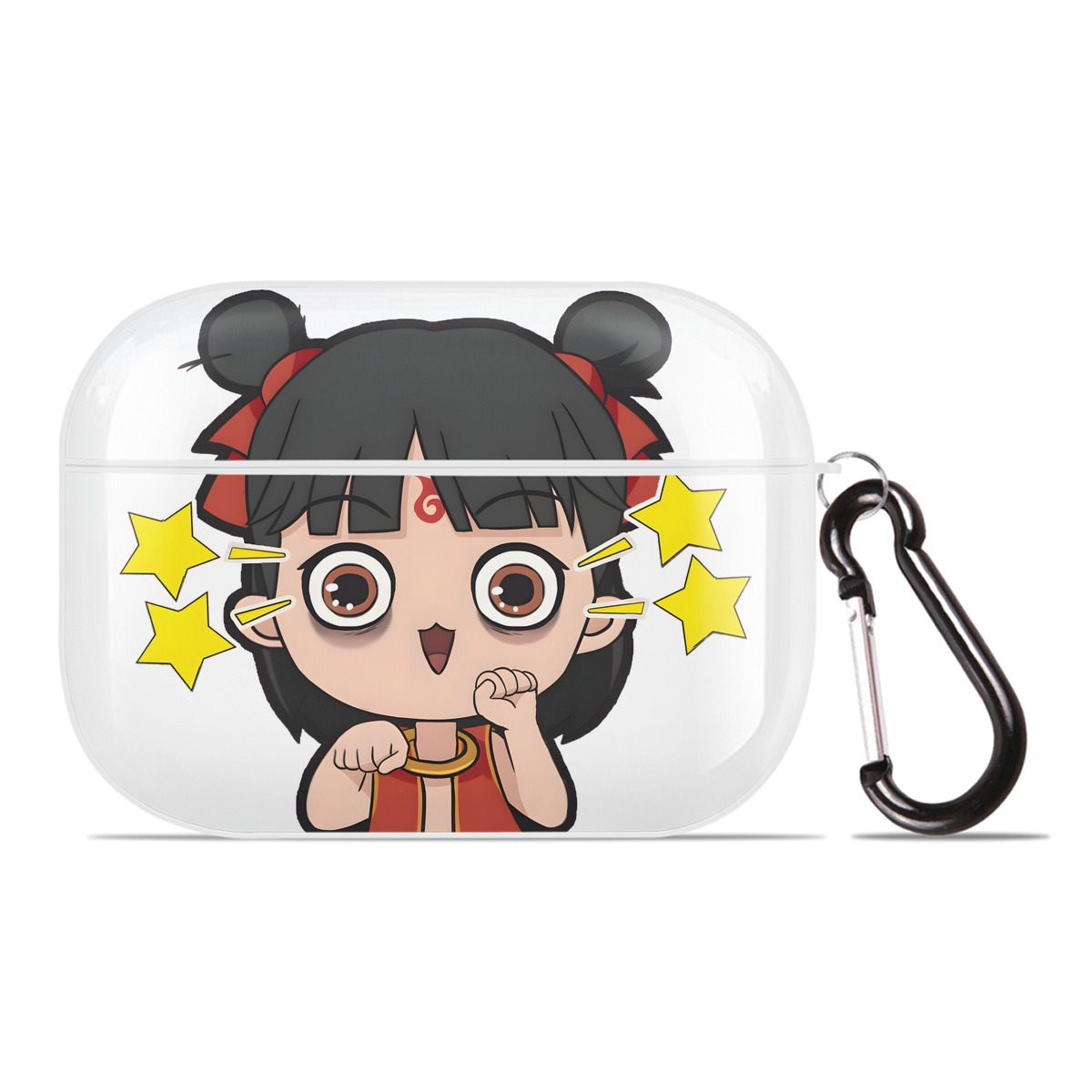 （画像用） Ne Zha 2 ナタ 魔童の大暴れ 【AirPods Pro用】ハードシェル保護ケース 耐衝撃・防指紋・カラビナ付き商品仕様