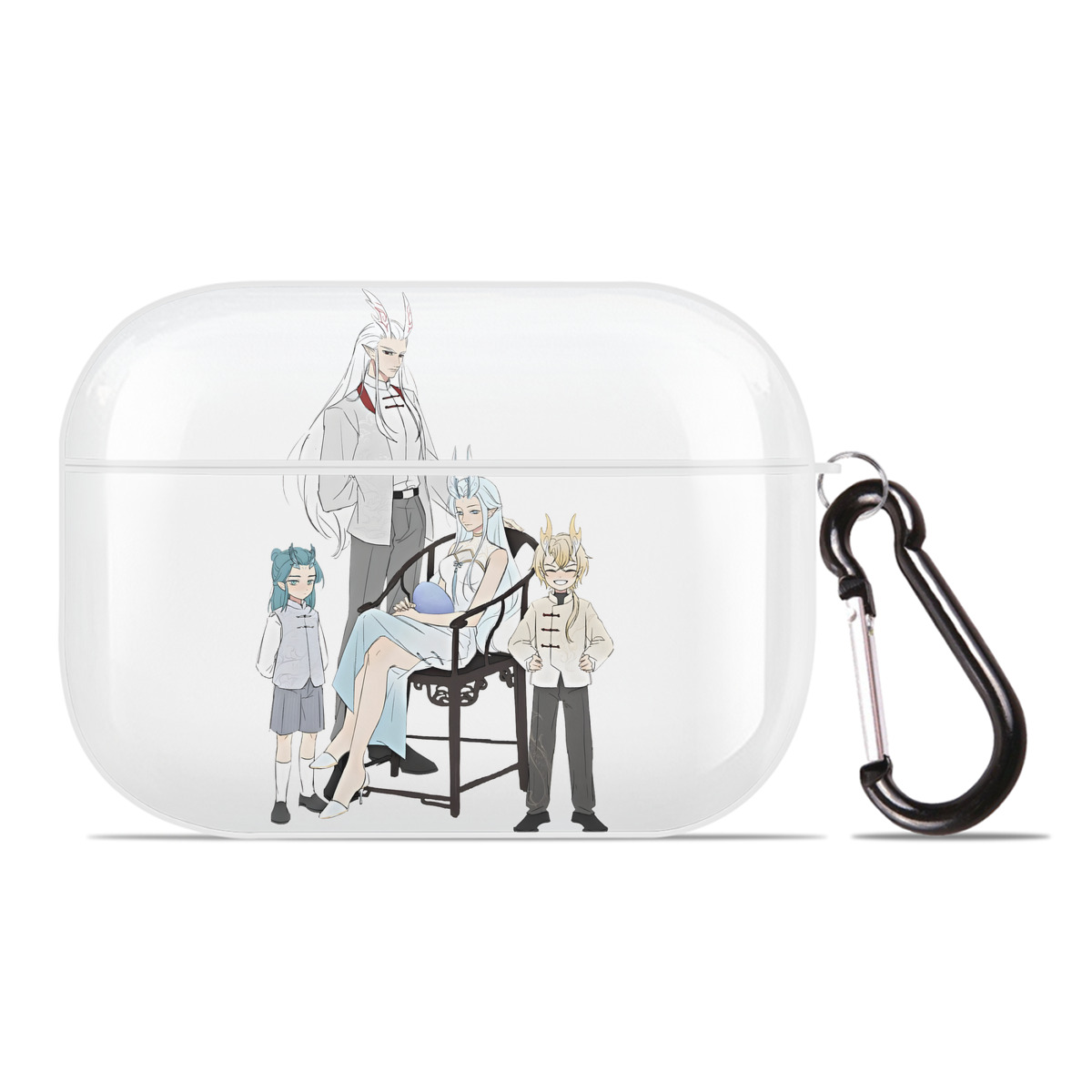 （画像用） Ne Zha 2 ナタ 魔童の大暴れ 【AirPods Pro用】ハードシェル保護ケース 耐衝撃・防指紋・カラビナ付き商品仕様