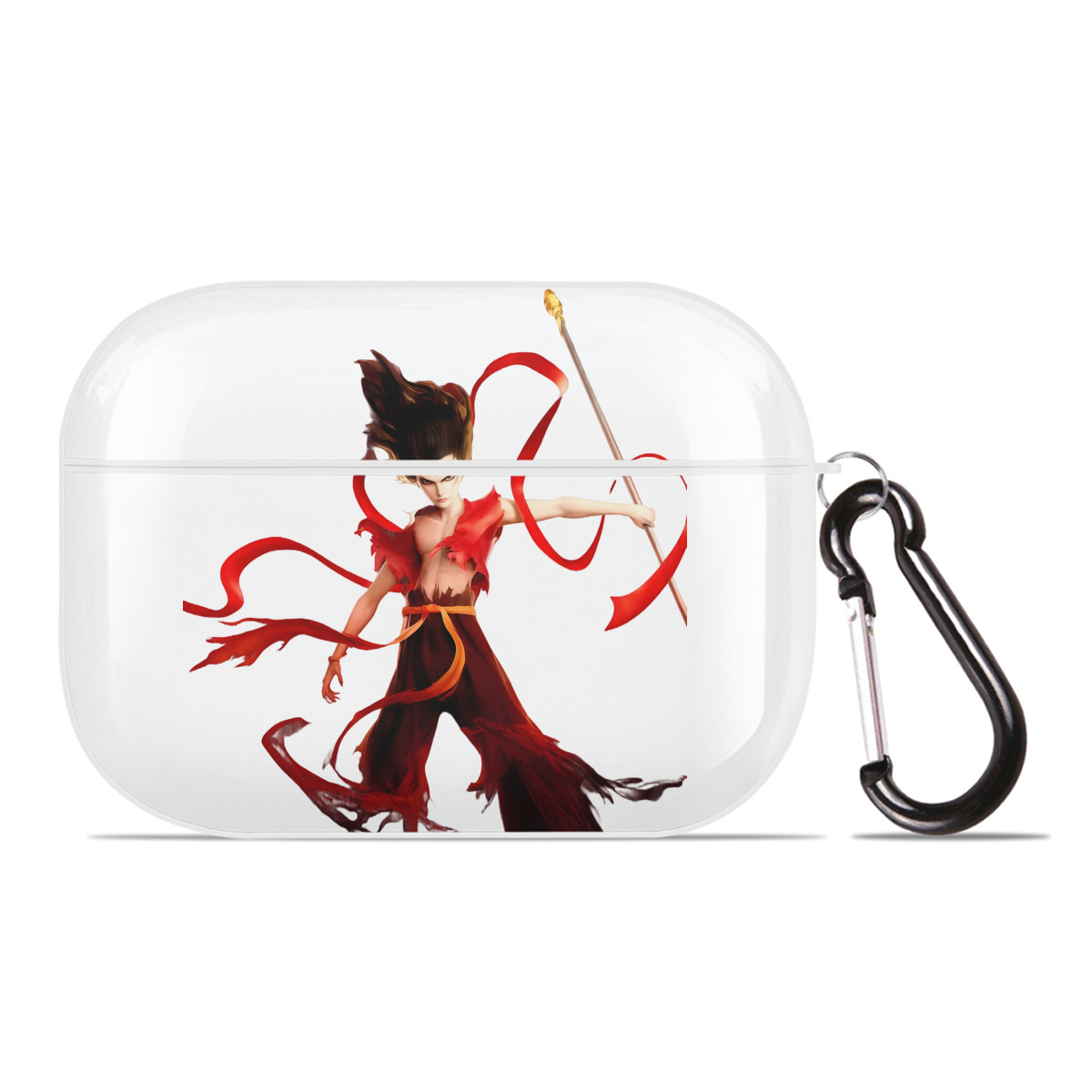 （画像用） Ne Zha 2 ナタ 魔童の大暴れ 【AirPods Pro用】ハードシェル保護ケース 耐衝撃・防指紋・カラビナ付き商品仕様