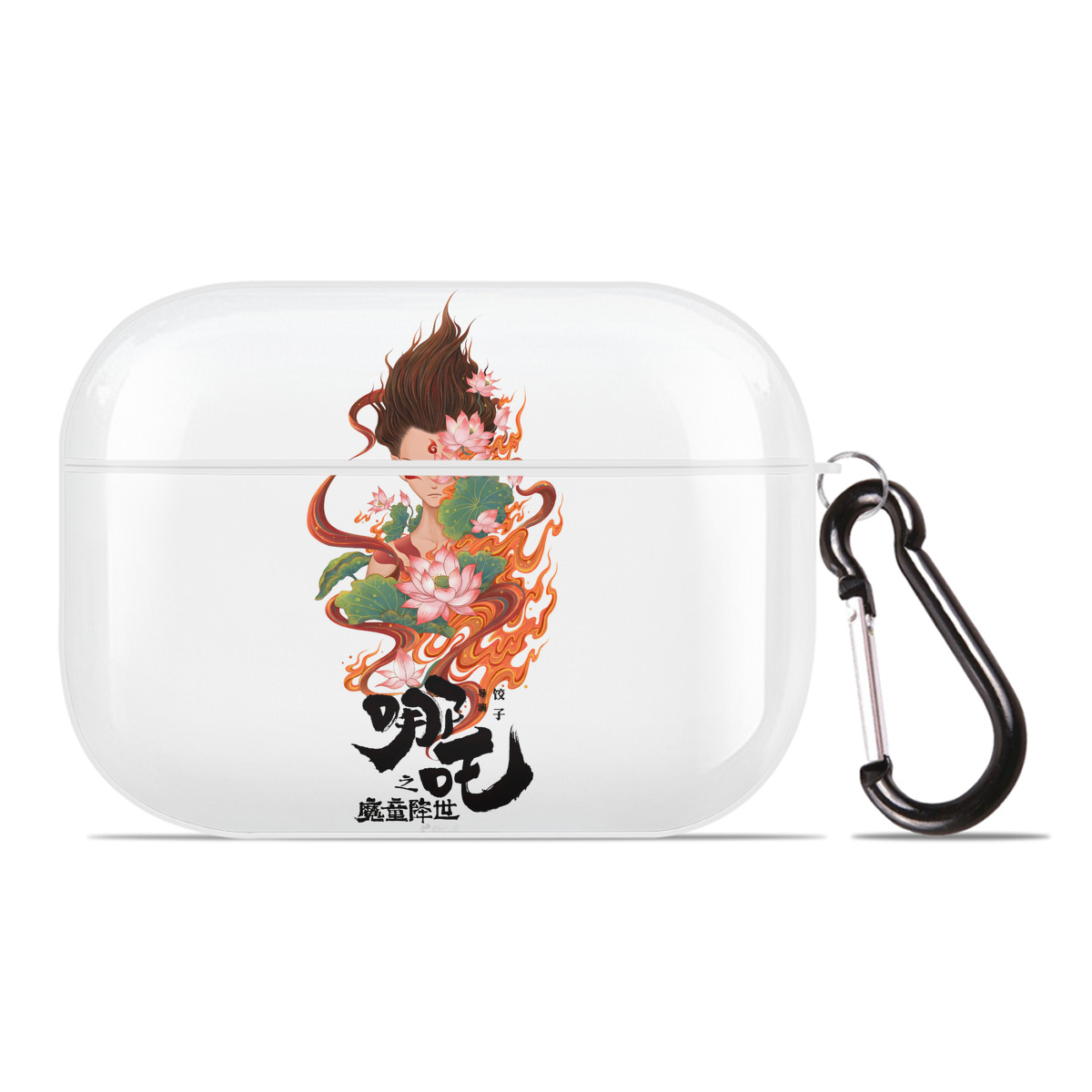 （画像用） Ne Zha 2 ナタ 魔童の大暴れ 【AirPods Pro用】ハードシェル保護ケース 耐衝撃・防指紋・カラビナ付き商品仕様