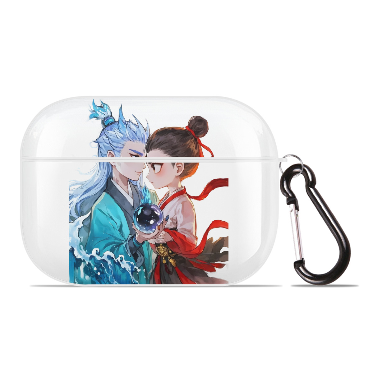 （画像用） Ne Zha 2 ナタ 魔童の大暴れ 【AirPods Pro用】ハードシェル保護ケース 耐衝撃・防指紋・カラビナ付き商品仕様