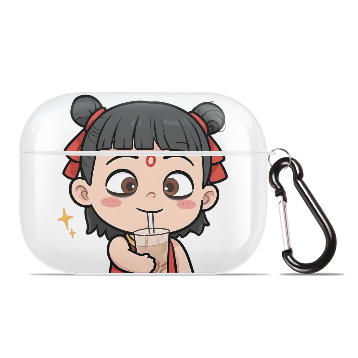 （画像用） Ne Zha 2 ナタ 魔童の大暴れ 【AirPods Pro用】ハードシェル保護ケース 耐衝撃・防指紋・カラビナ付き商品仕様
