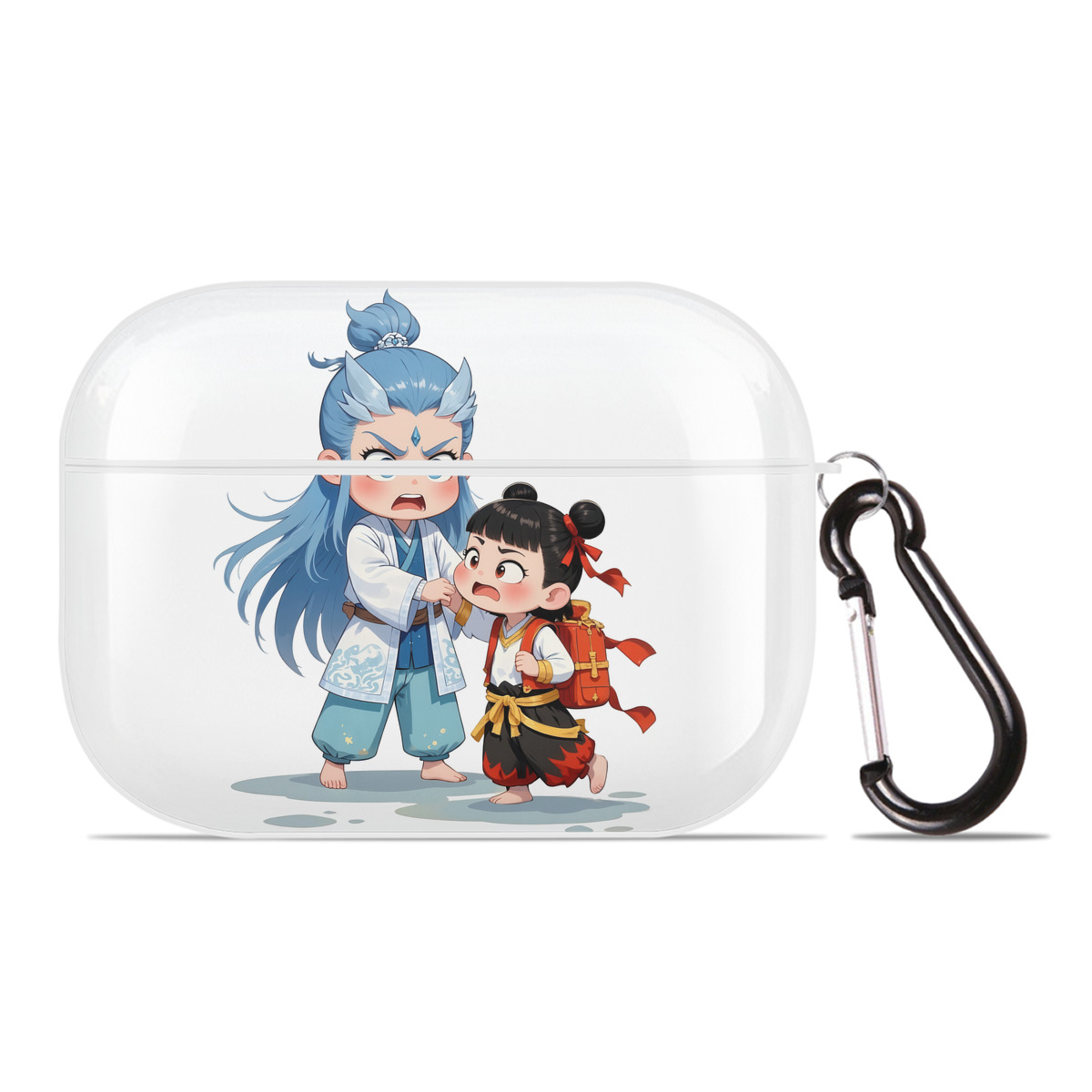 （画像用） Ne Zha 2 ナタ 魔童の大暴れ 【AirPods Pro用】ハードシェル保護ケース 耐衝撃・防指紋・カラビナ付き商品仕様