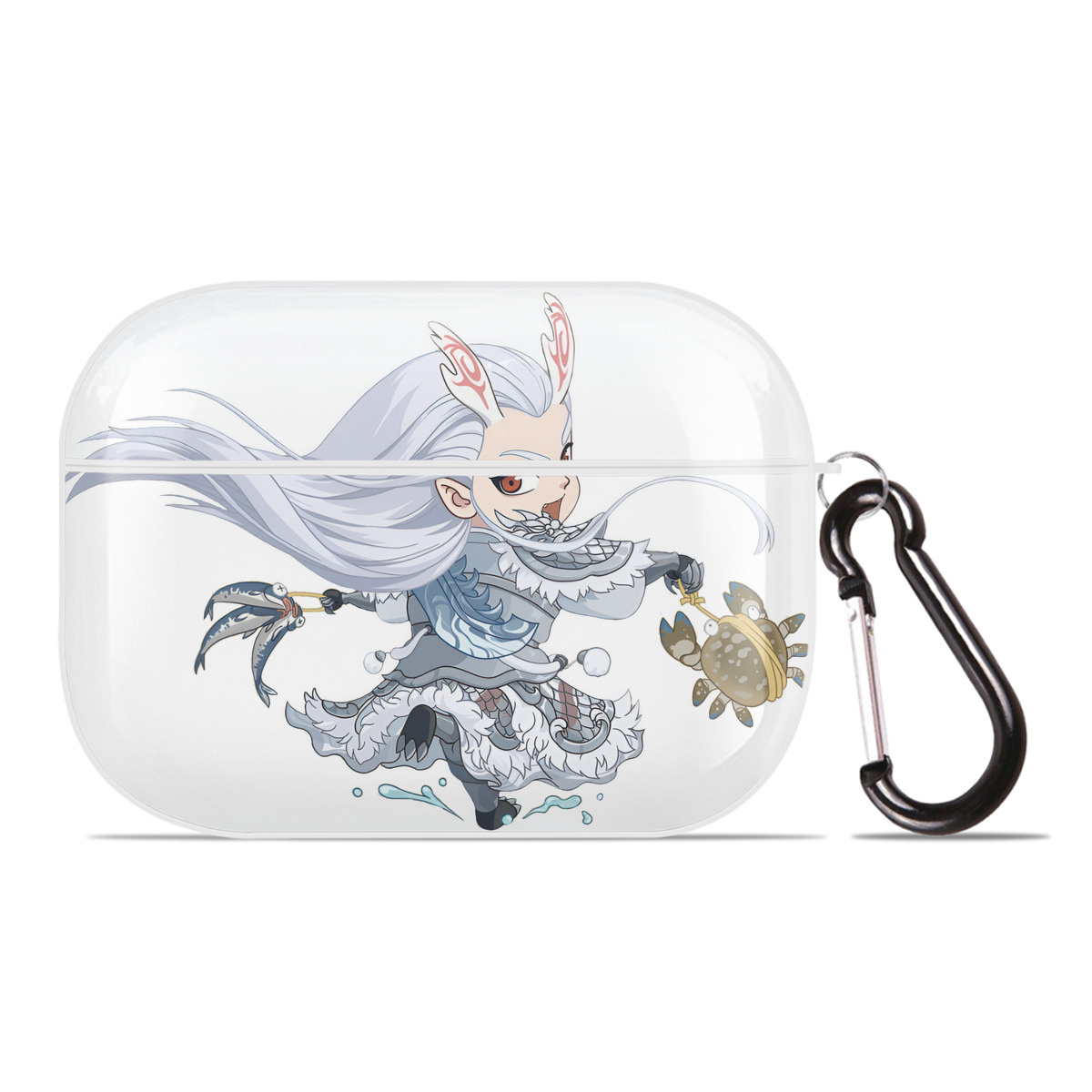 （画像用） Ne Zha 2 ナタ 魔童の大暴れ 【AirPods Pro用】ハードシェル保護ケース 耐衝撃・防指紋・カラビナ付き商品仕様