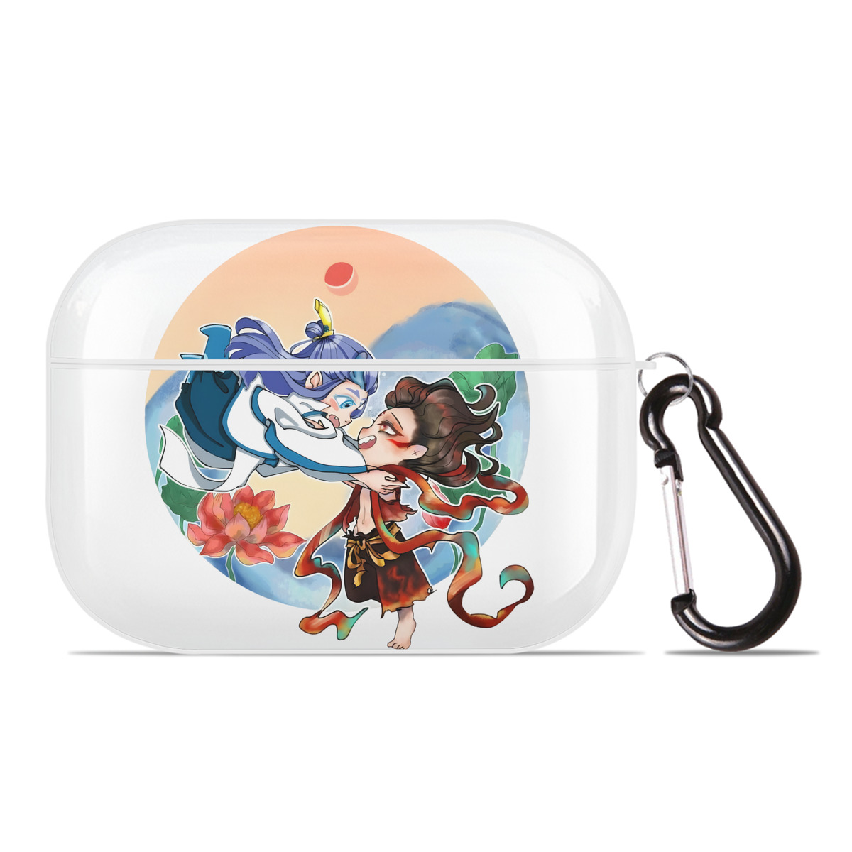 （画像用） Ne Zha 2 ナタ 魔童の大暴れ 【AirPods Pro用】ハードシェル保護ケース 耐衝撃・防指紋・カラビナ付き商品仕様