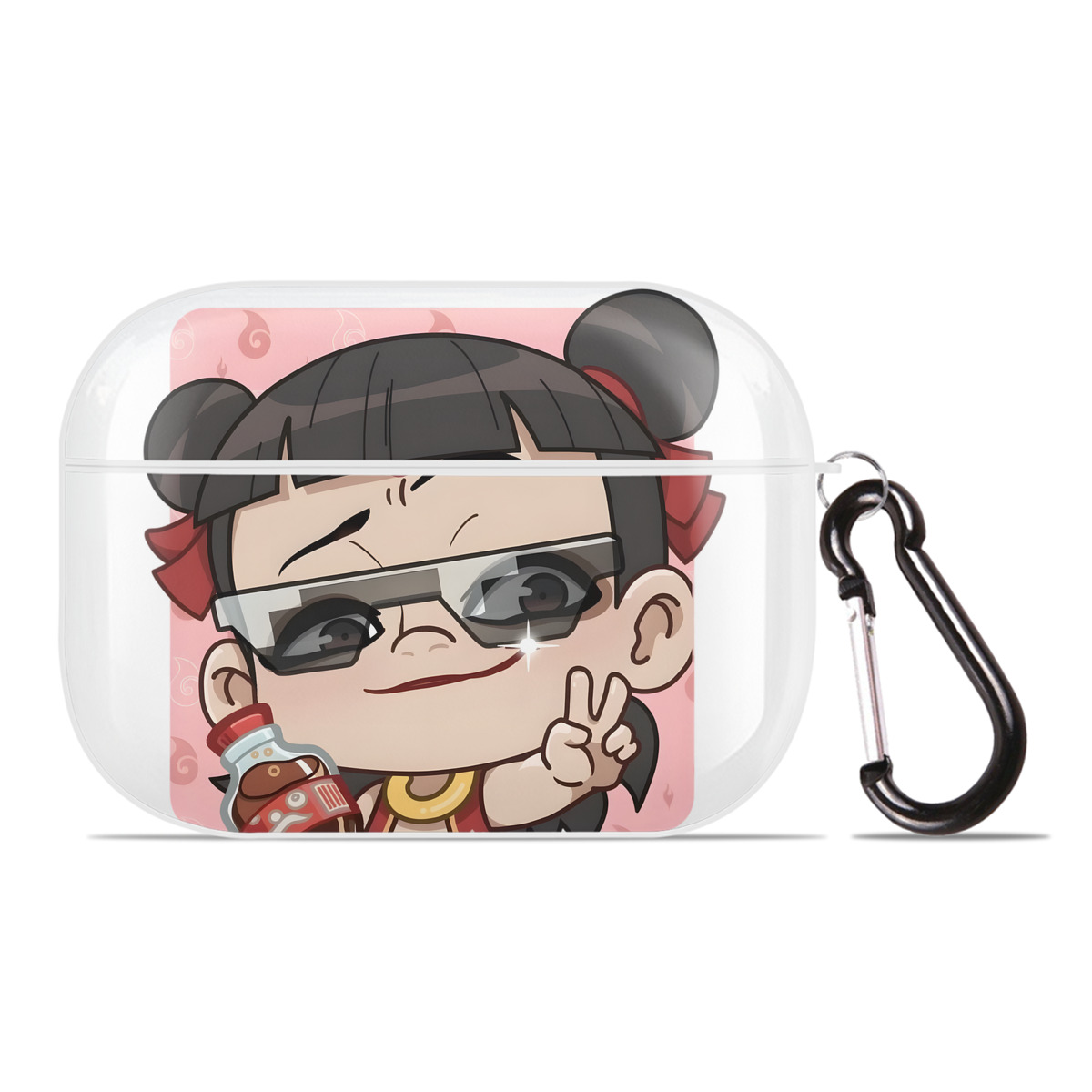（画像用） Ne Zha 2 ナタ 魔童の大暴れ 【AirPods Pro用】ハードシェル保護ケース 耐衝撃・防指紋・カラビナ付き商品仕様