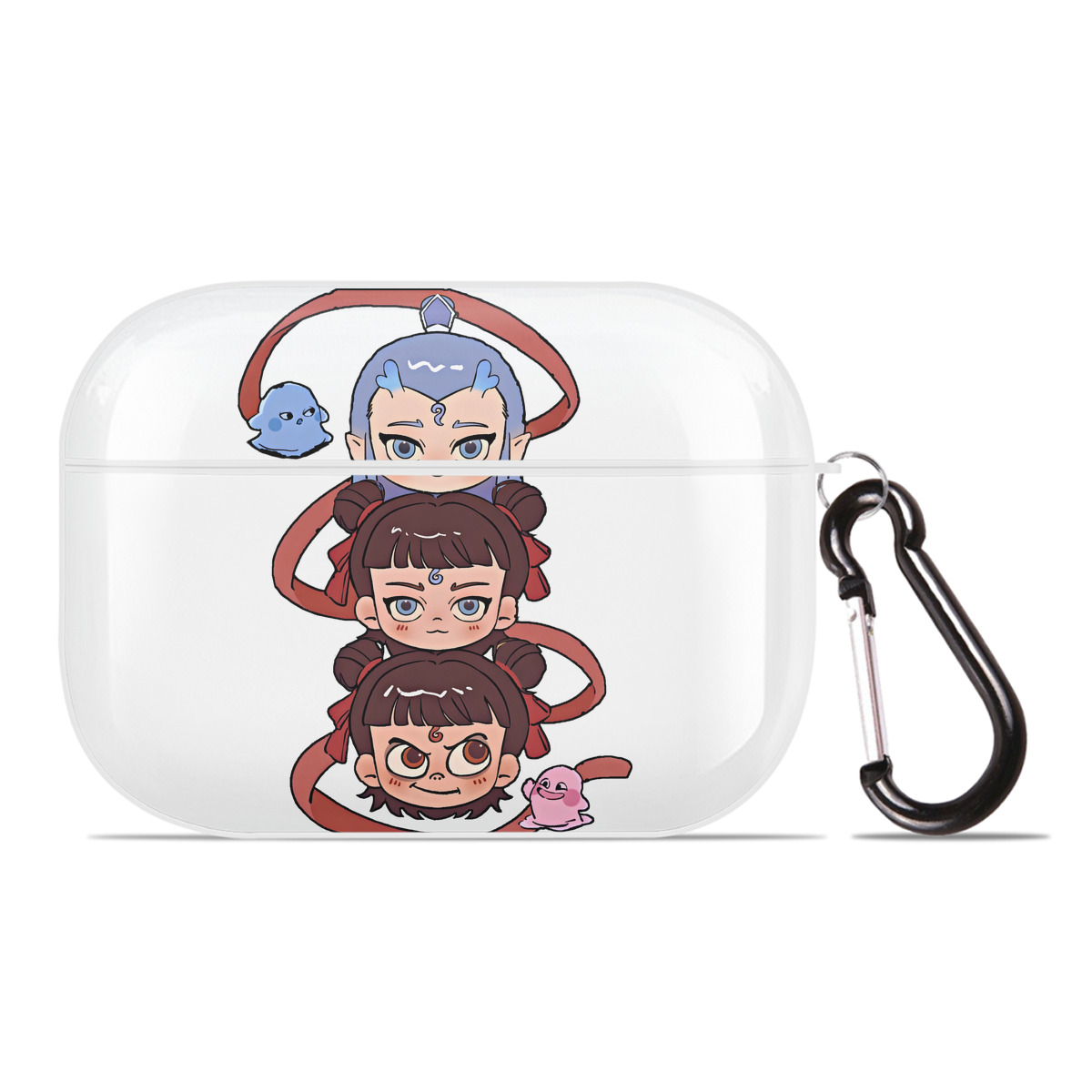 （画像用） Ne Zha 2 ナタ 魔童の大暴れ 【AirPods Pro用】ハードシェル保護ケース 耐衝撃・防指紋・カラビナ付き商品仕様