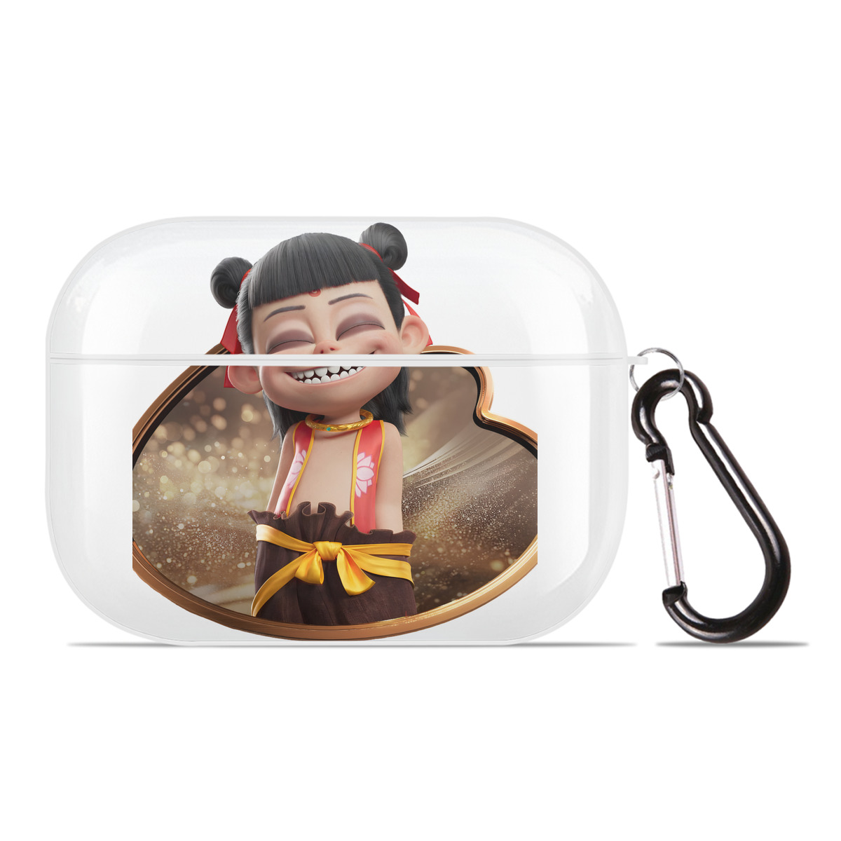 （画像用） Ne Zha 2 ナタ 魔童の大暴れ 【AirPods Pro用】ハードシェル保護ケース 耐衝撃・防指紋・カラビナ付き商品仕様