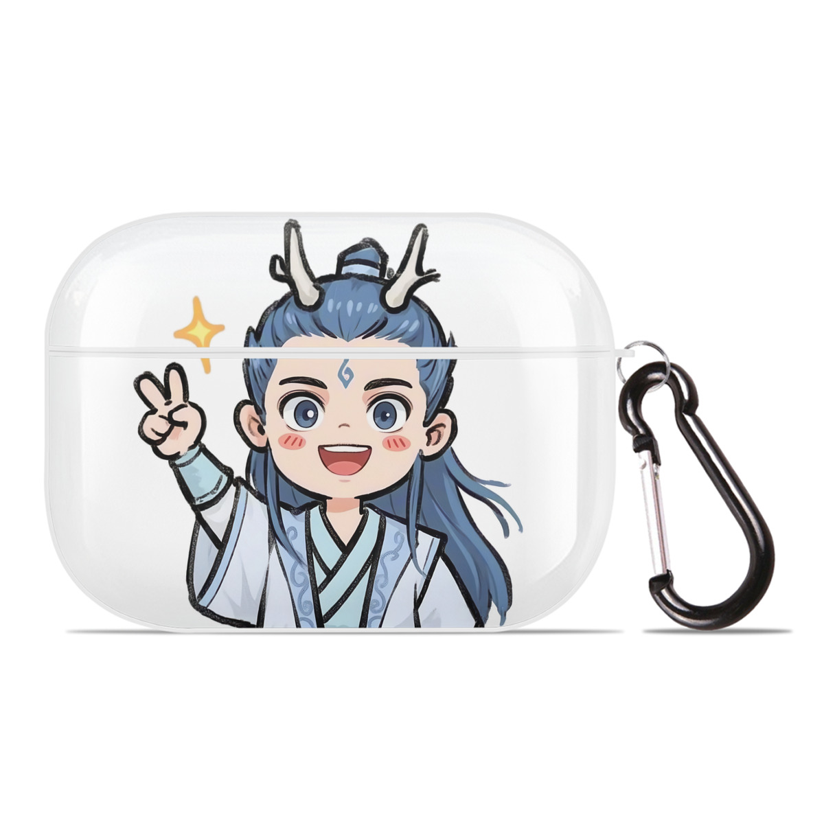 （画像用） Ne Zha 2 ナタ 魔童の大暴れ 【AirPods Pro用】ハードシェル保護ケース 耐衝撃・防指紋・カラビナ付き商品仕様