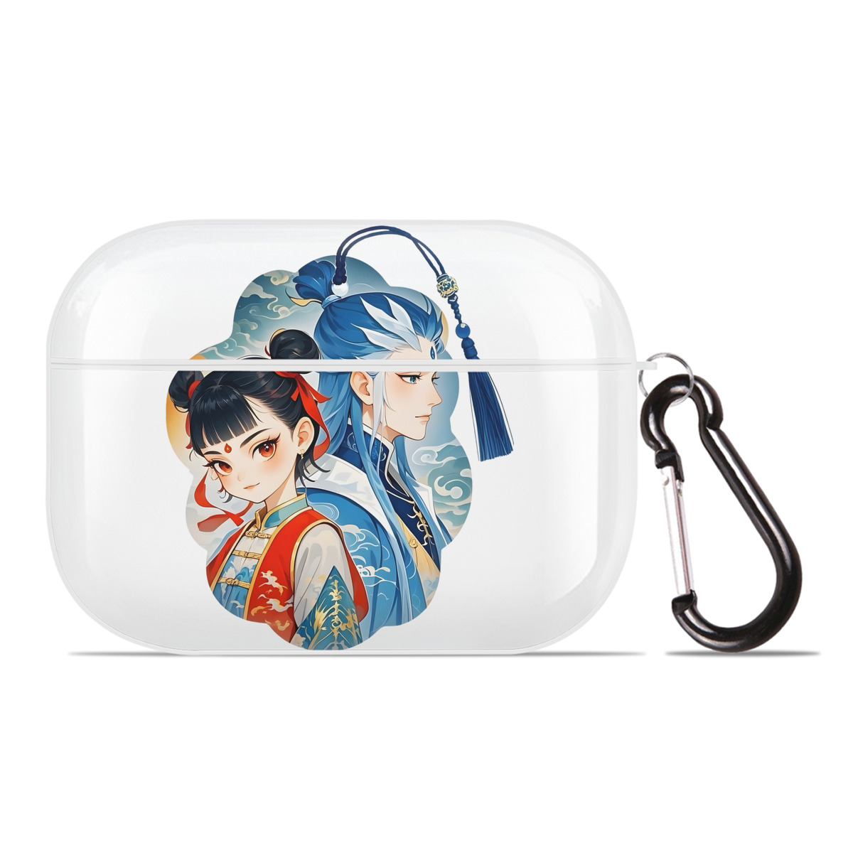 （画像用） Ne Zha 2 ナタ 魔童の大暴れ 【AirPods Pro用】ハードシェル保護ケース 耐衝撃・防指紋・カラビナ付き商品仕様