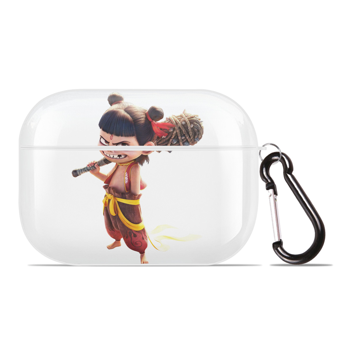 （画像用） Ne Zha 2 ナタ 魔童の大暴れ 【AirPods Pro用】ハードシェル保護ケース 耐衝撃・防指紋・カラビナ付き商品仕様