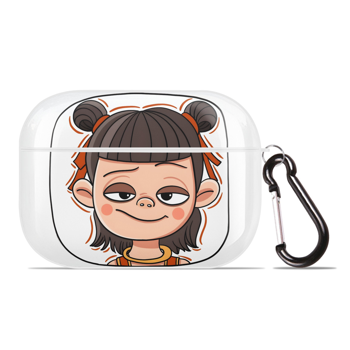 （画像用） Ne Zha 2 ナタ 魔童の大暴れ 【AirPods Pro用】ハードシェル保護ケース 耐衝撃・防指紋・カラビナ付き商品仕様