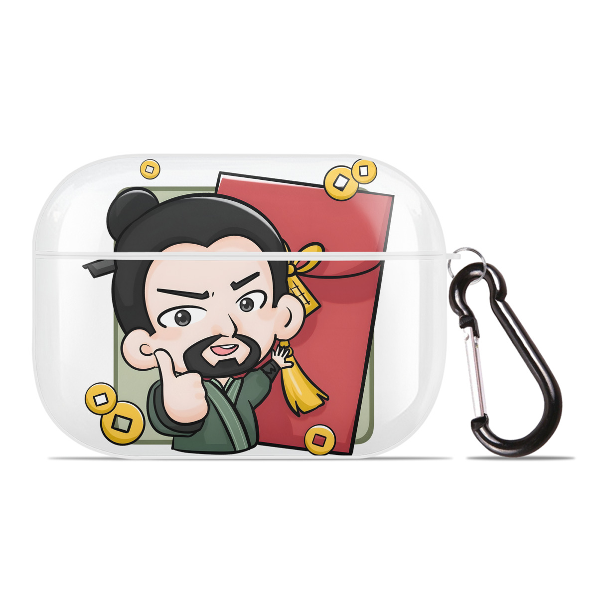 （画像用） Ne Zha 2 ナタ 魔童の大暴れ 【AirPods Pro用】ハードシェル保護ケース 耐衝撃・防指紋・カラビナ付き商品仕様