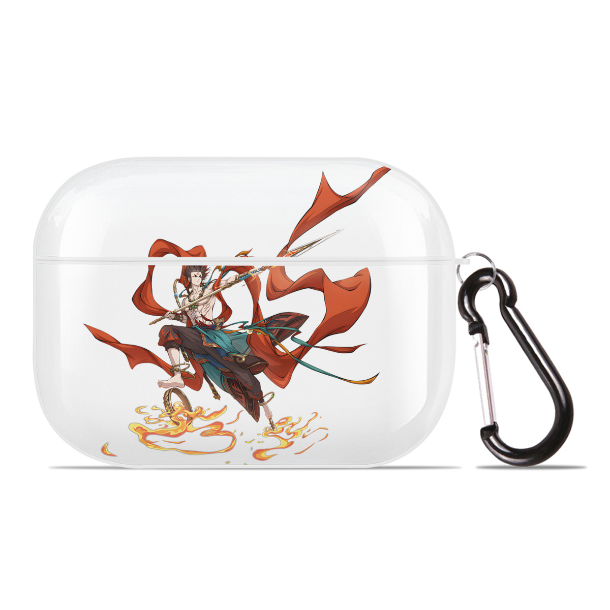 （画像用） Ne Zha 2 ナタ 魔童の大暴れ 【AirPods Pro用】ハードシェル保護ケース 耐衝撃・防指紋・カラビナ付き商品仕様