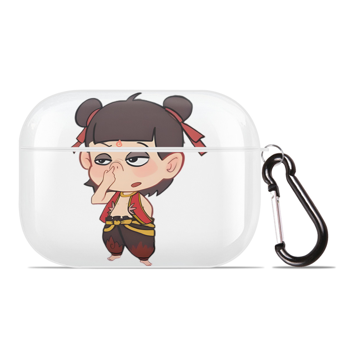（画像用） Ne Zha 2 ナタ 魔童の大暴れ 【AirPods Pro用】ハードシェル保護ケース 耐衝撃・防指紋・カラビナ付き商品仕様