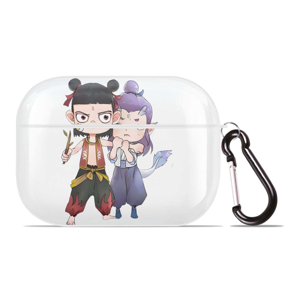 （画像用） Ne Zha 2 ナタ 魔童の大暴れ 【AirPods Pro用】ハードシェル保護ケース 耐衝撃・防指紋・カラビナ付き商品仕様