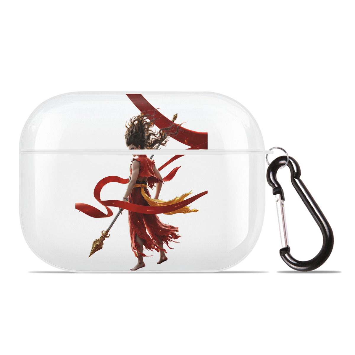 （画像用） Ne Zha 2 ナタ 魔童の大暴れ 【AirPods Pro用】ハードシェル保護ケース 耐衝撃・防指紋・カラビナ付き商品仕様