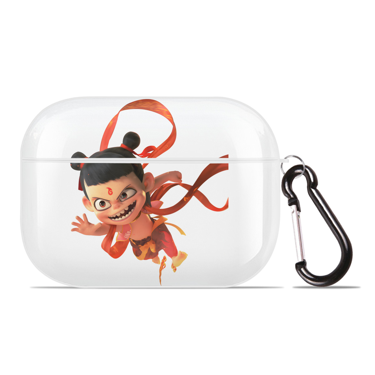 （画像用） Ne Zha 2 ナタ 魔童の大暴れ 【AirPods Pro用】ハードシェル保護ケース 耐衝撃・防指紋・カラビナ付き商品仕様